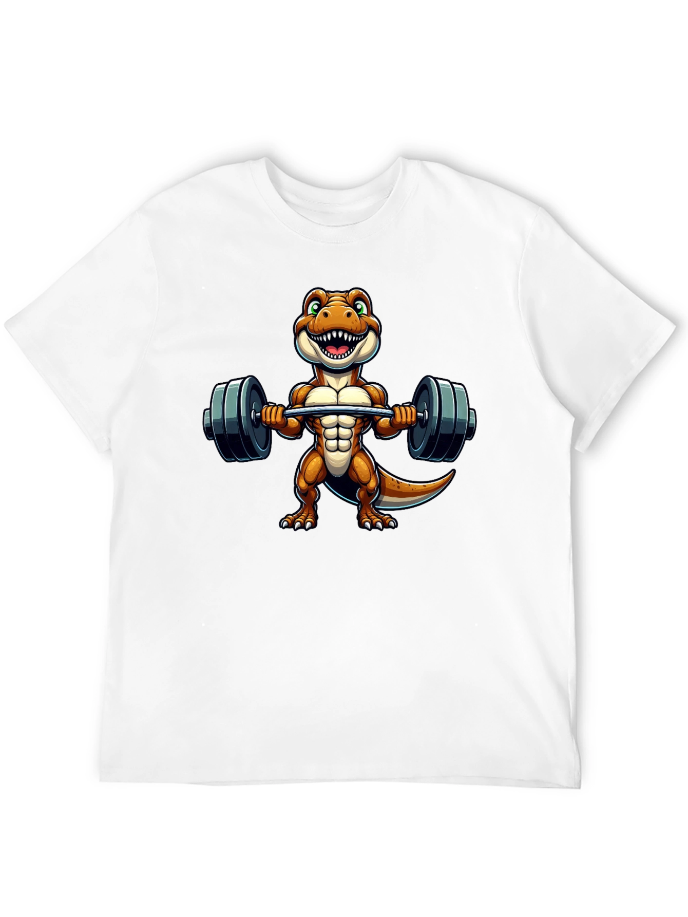Black Dino Gym T-Shirt - Black Cotton Fitness Tee view 12