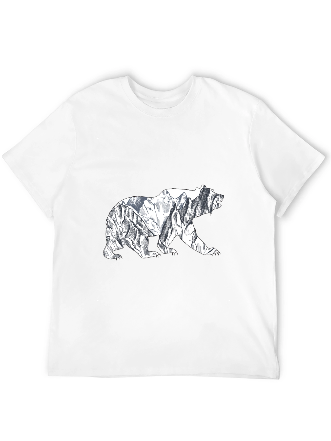 Black Mountain Bear Graphic Tee - Black view 12