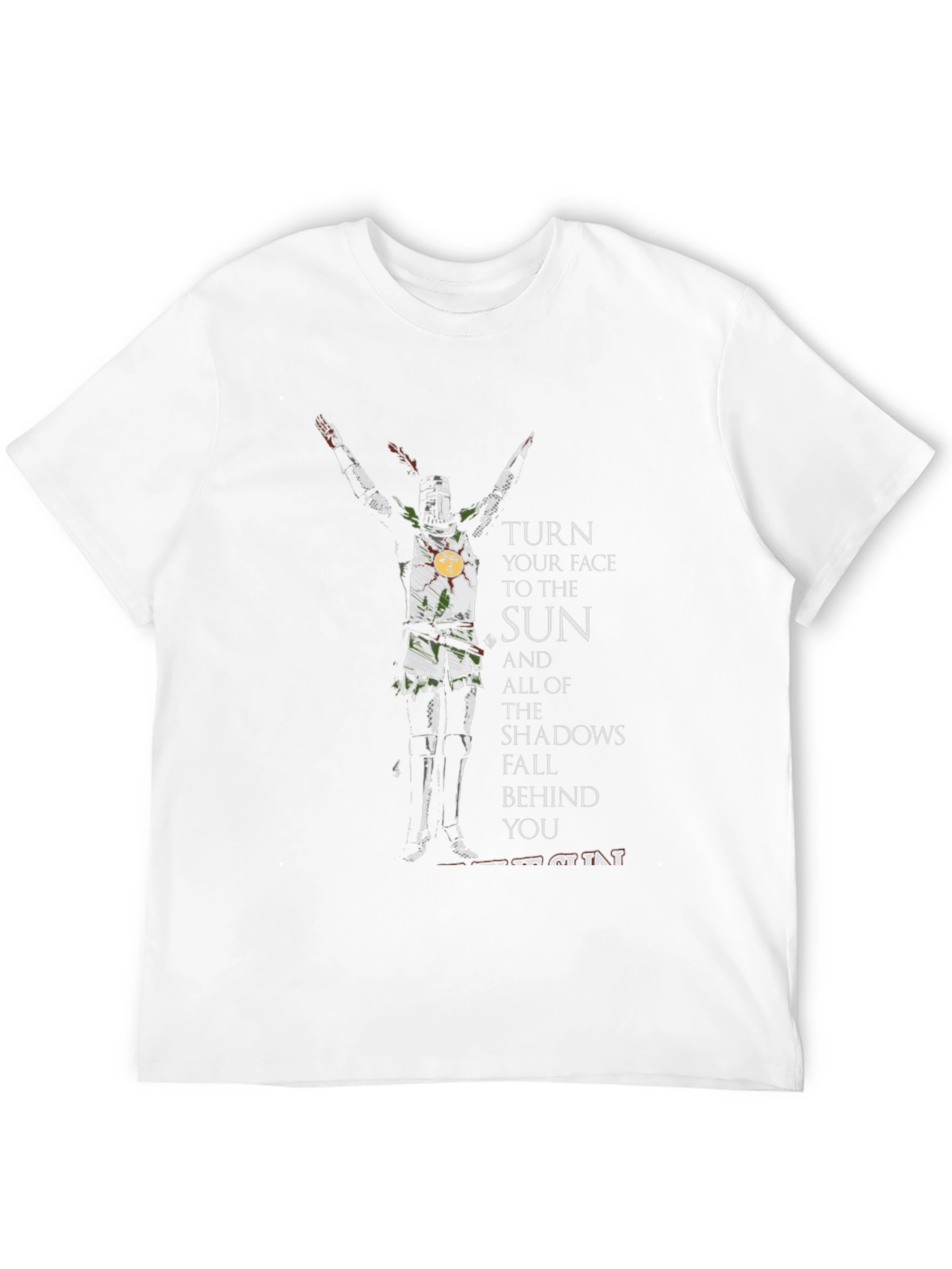 Black Praise the Sun Knight T-Shirt - Dark Souls Inspired view 12