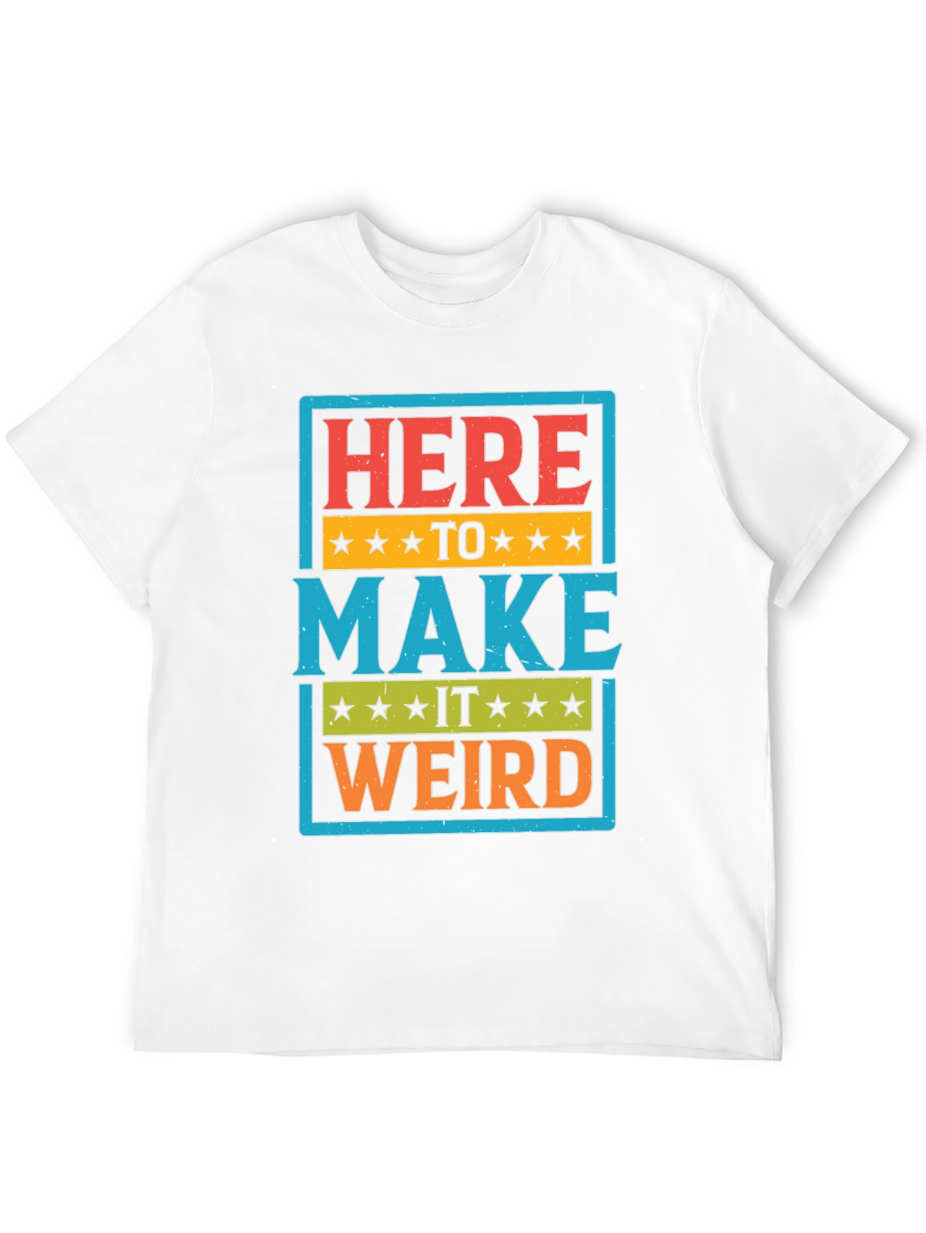 Black Here to Make it Weird Graphic T-Shirt view 12