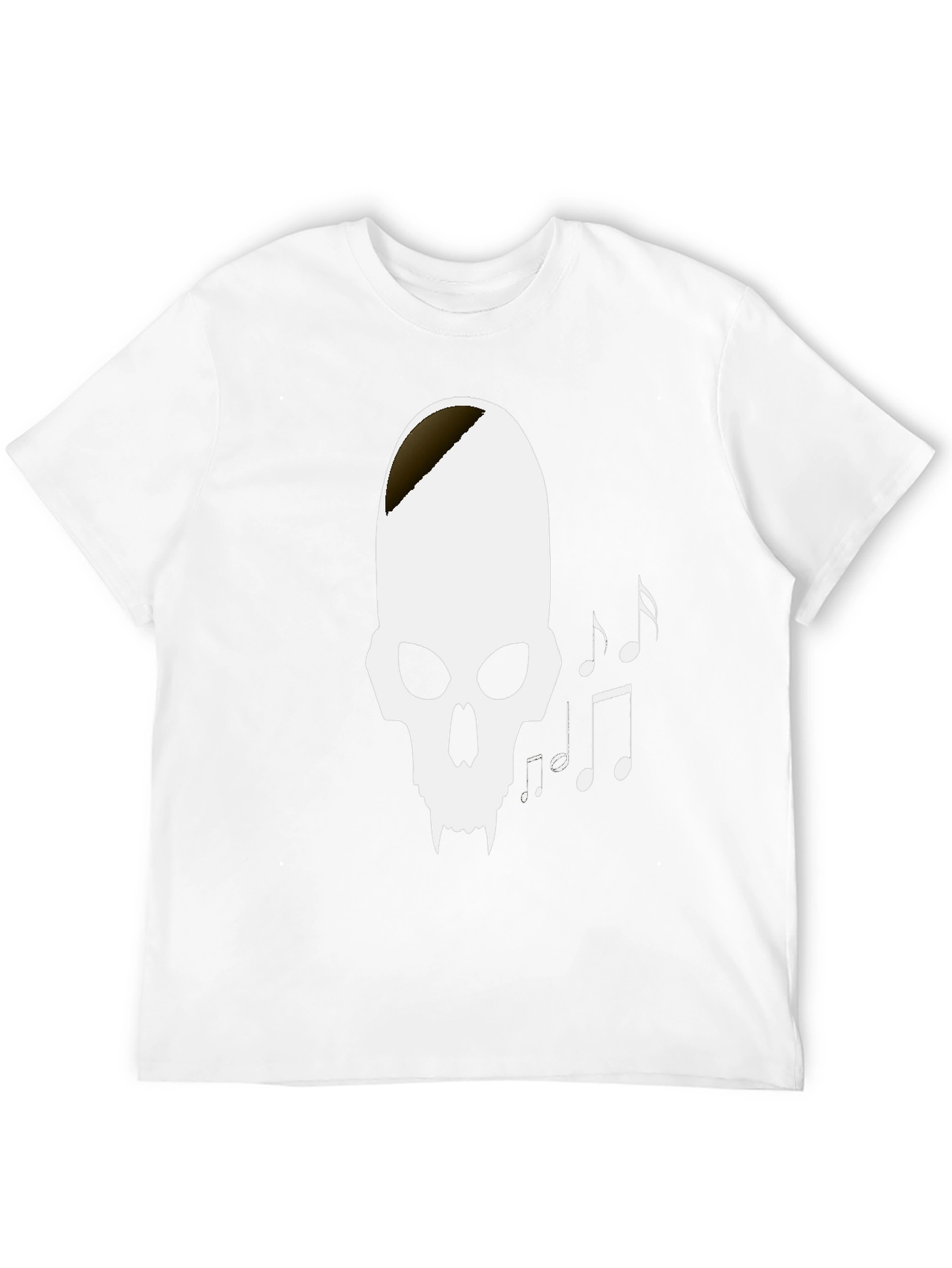 Skull & Music Note Graphic Tee - Black - 12
