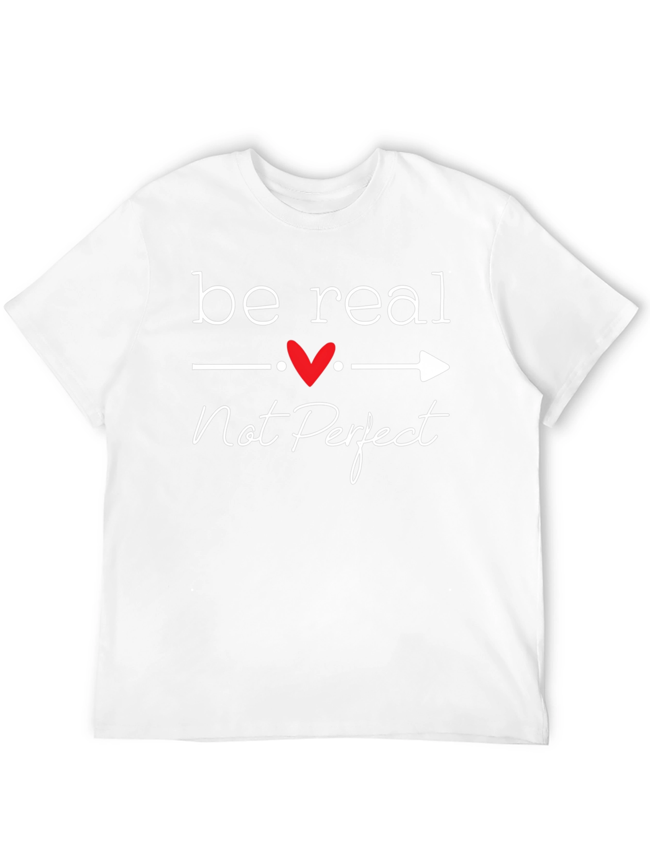 Black Be Real Not Perfect Graphic Tee - Men's Black T-Shirt view 12