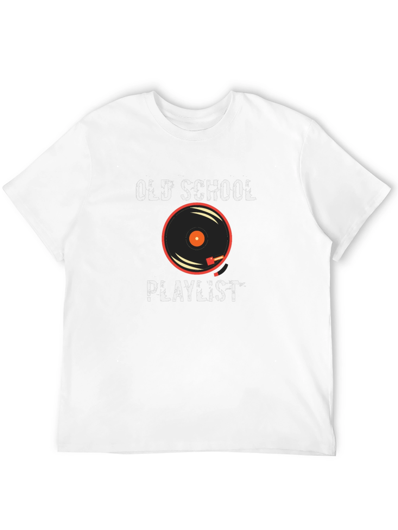 Black Old School Playlist Graphic Tee - Black view 12
