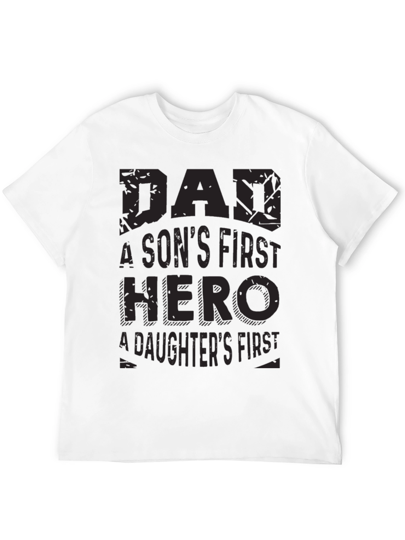 Black Dad Hero T-Shirt - Son's & Daughter's First Hero view 12