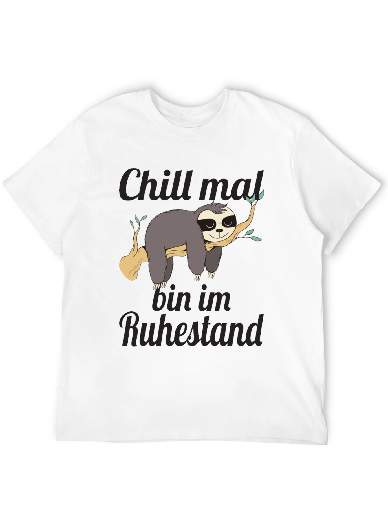 Black Chill Mal T-Shirt - Funny Sloth in Retirement Tee view 12
