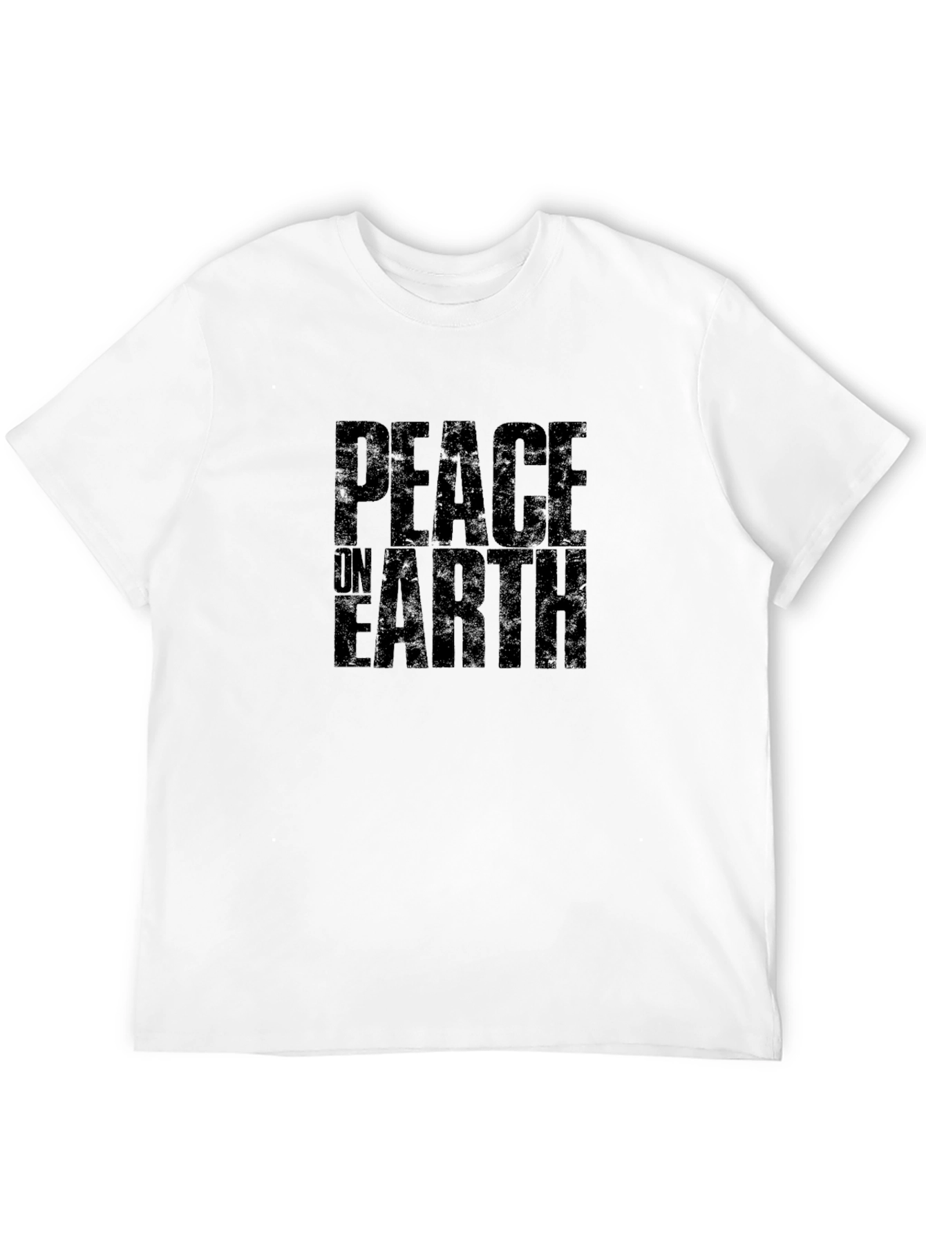 Black Peace on Earth Graphic Black T-Shirt view 12