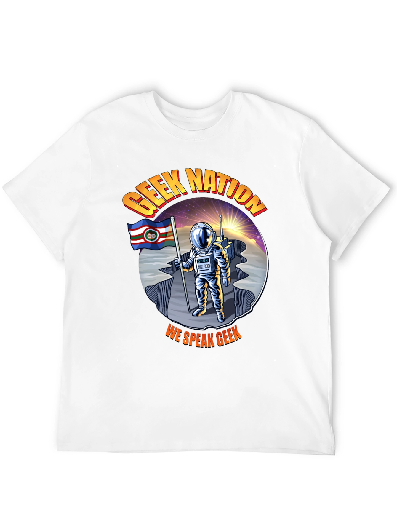 Black Geek Nation T-Shirt: Astronaut Design view 12