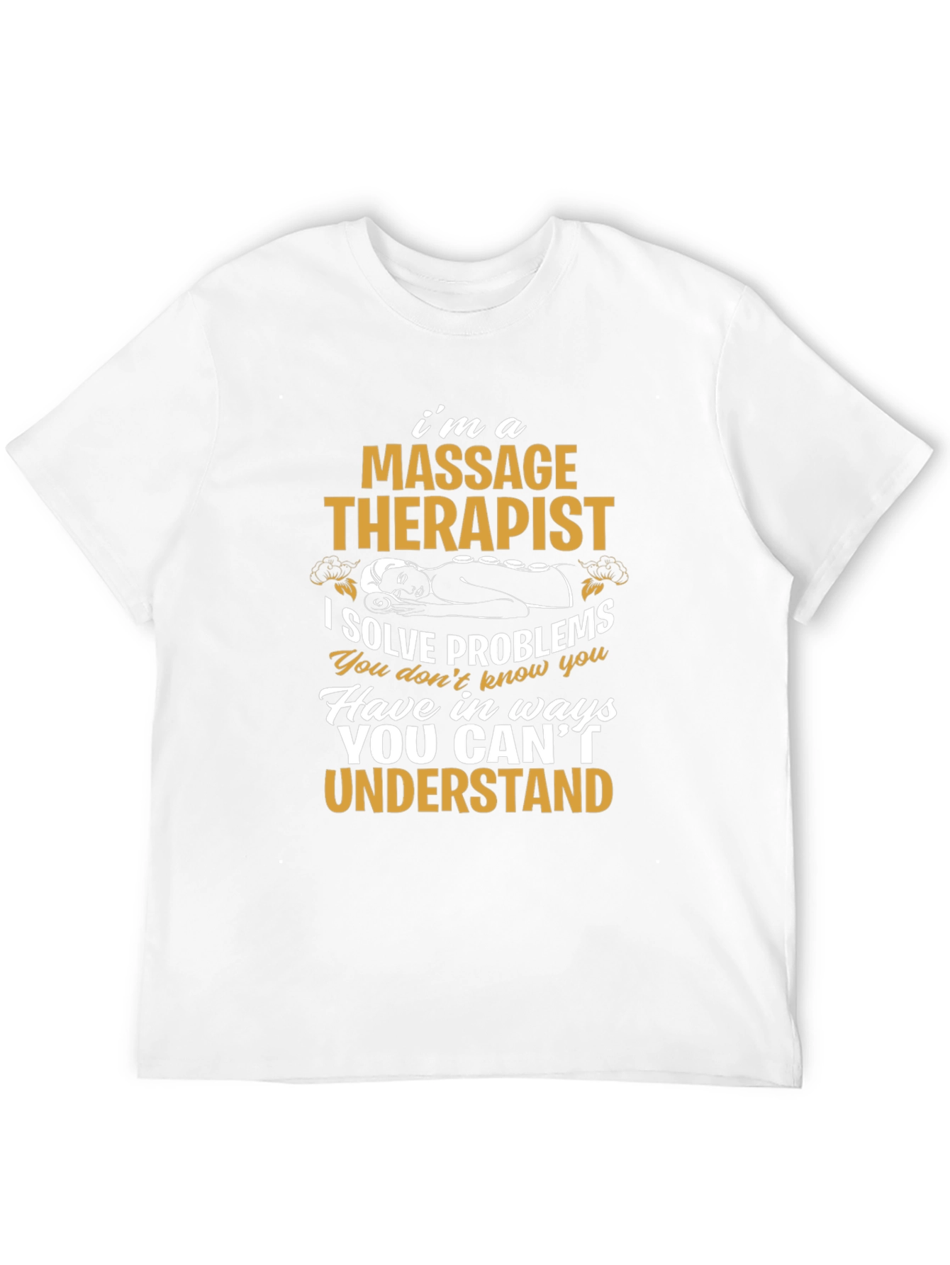 Black Massage Therapist T-Shirt: I Solve Problems view 12