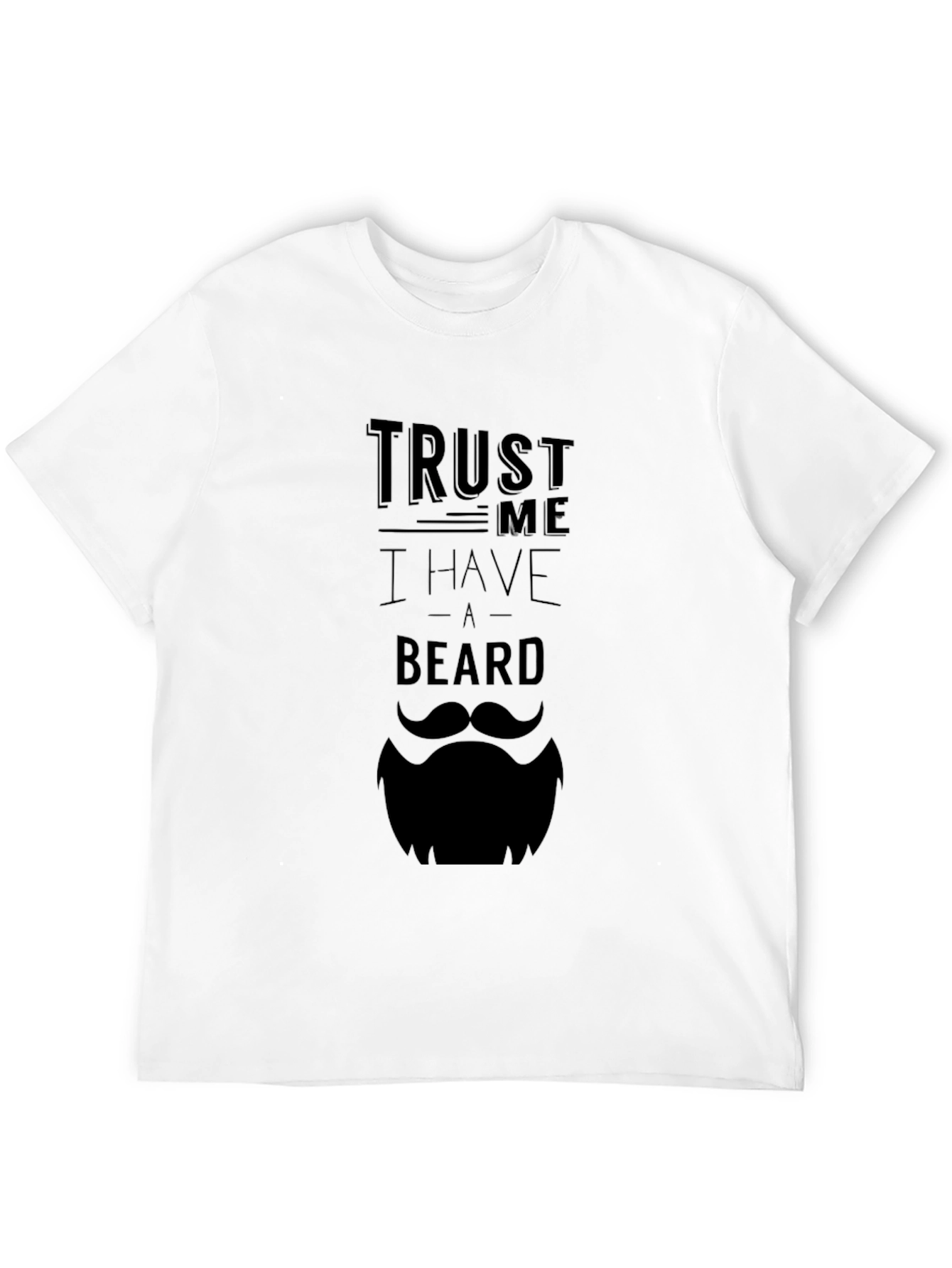 Black Trust Me I Have A Beard Graphic T-Shirt view 12