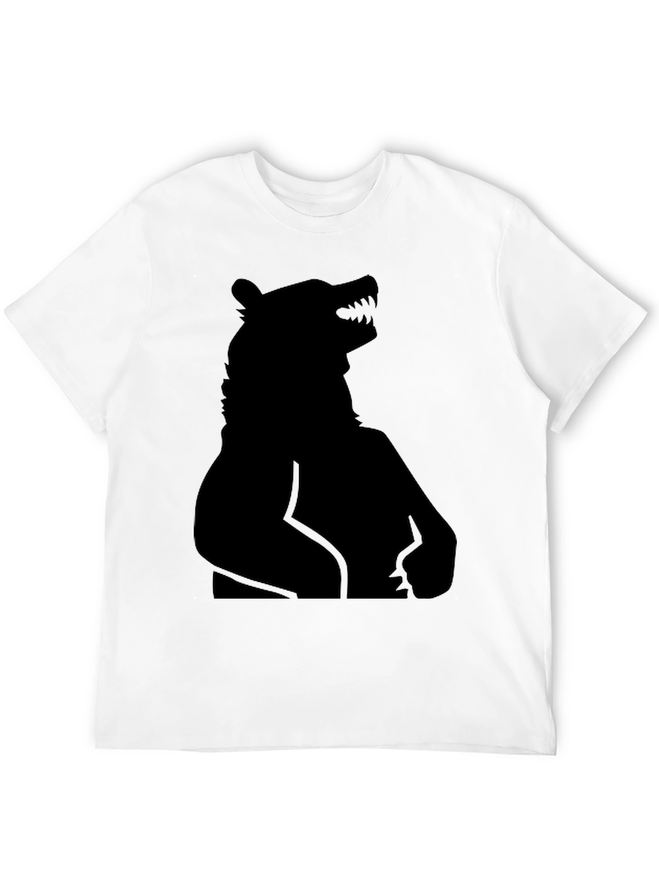 Black Black Bear Silhouette T-Shirt - Men's Graphic Tee view 12