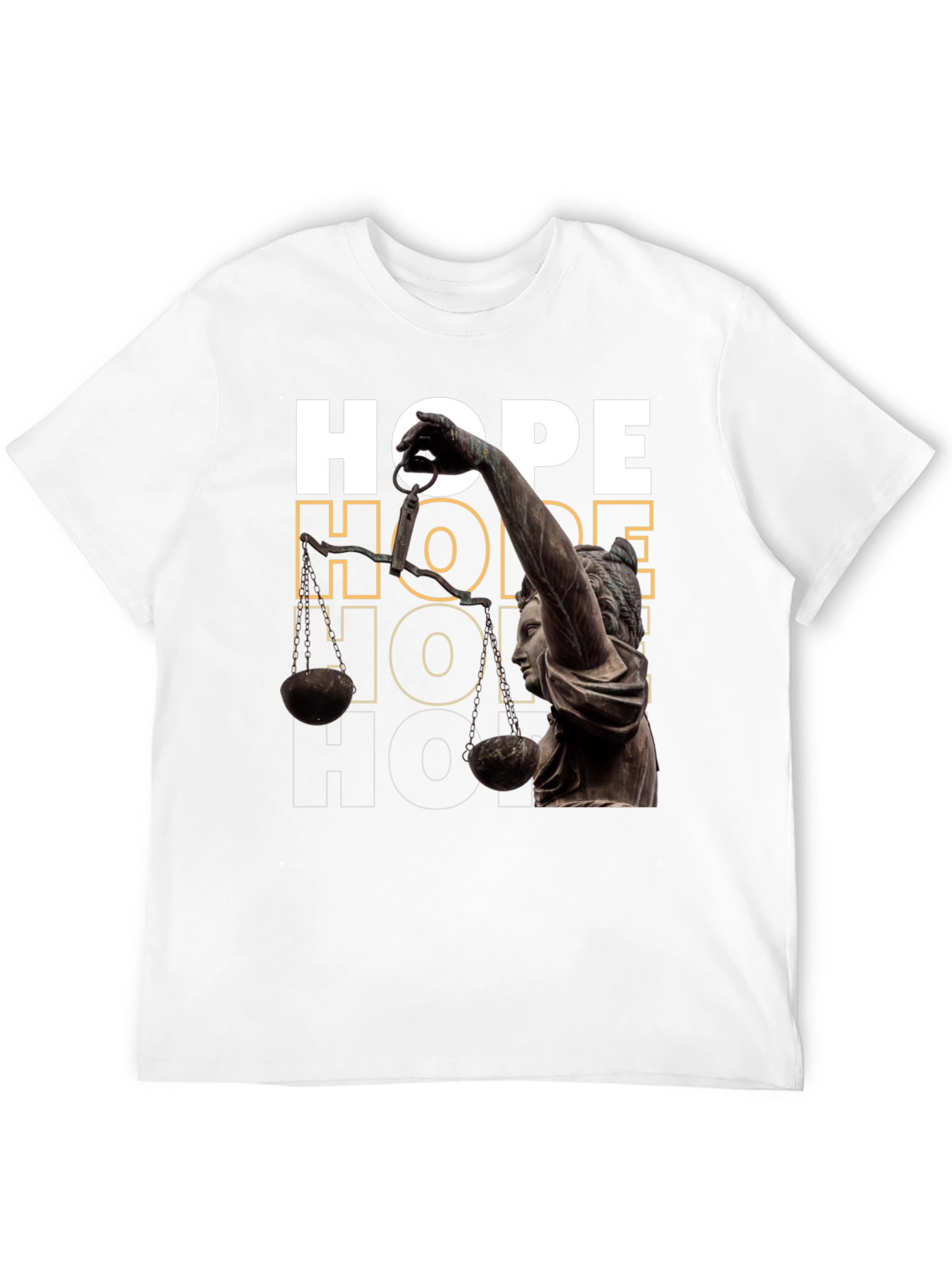 Black Hope Justice T-Shirt - Black Graphic Tee view 12