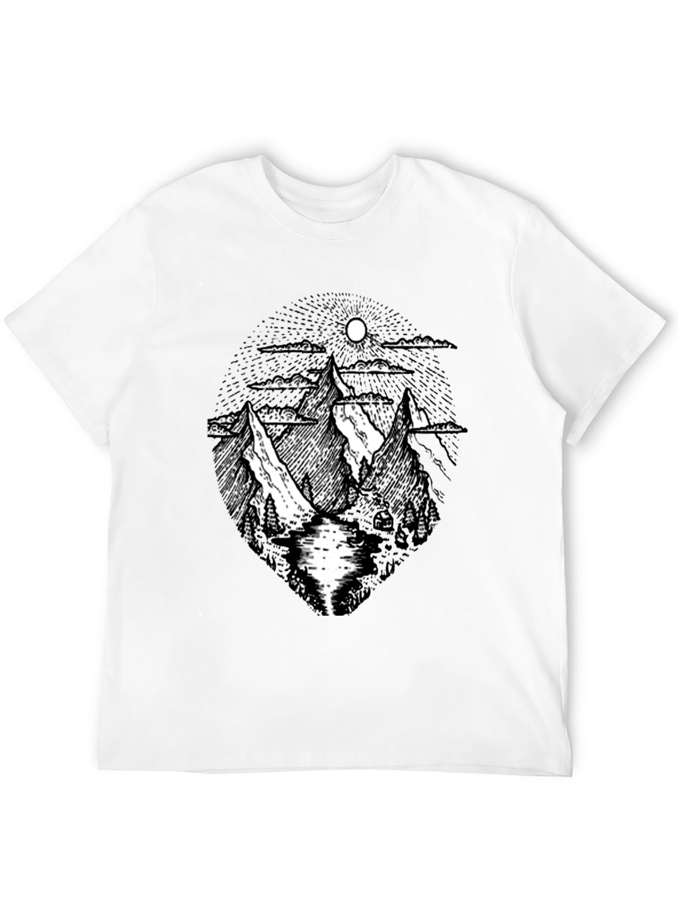 Black Mountain Graphic Black T-Shirt view 12