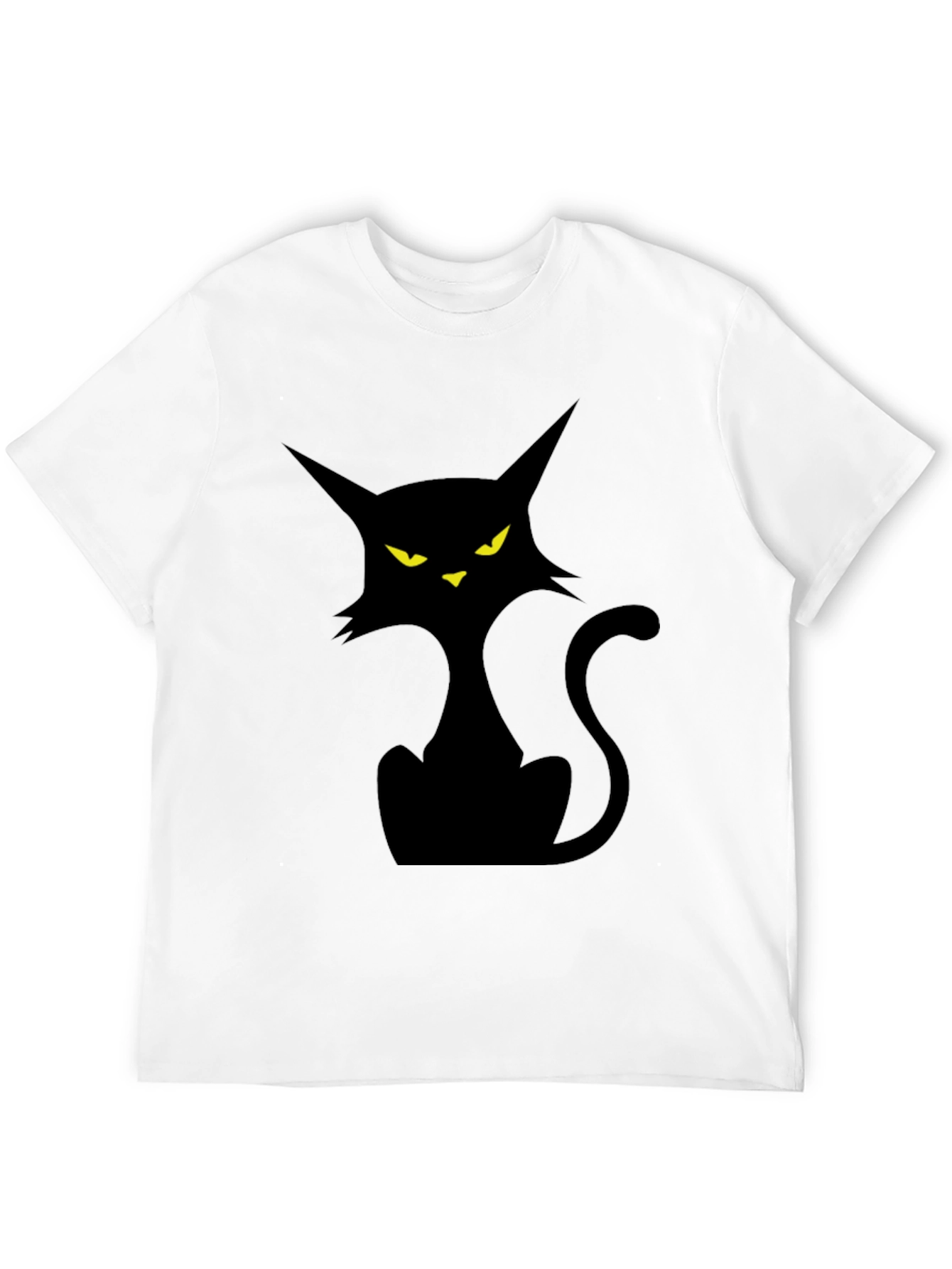 Black Black Cat Graphic Tee - Spooky Season Style view 12