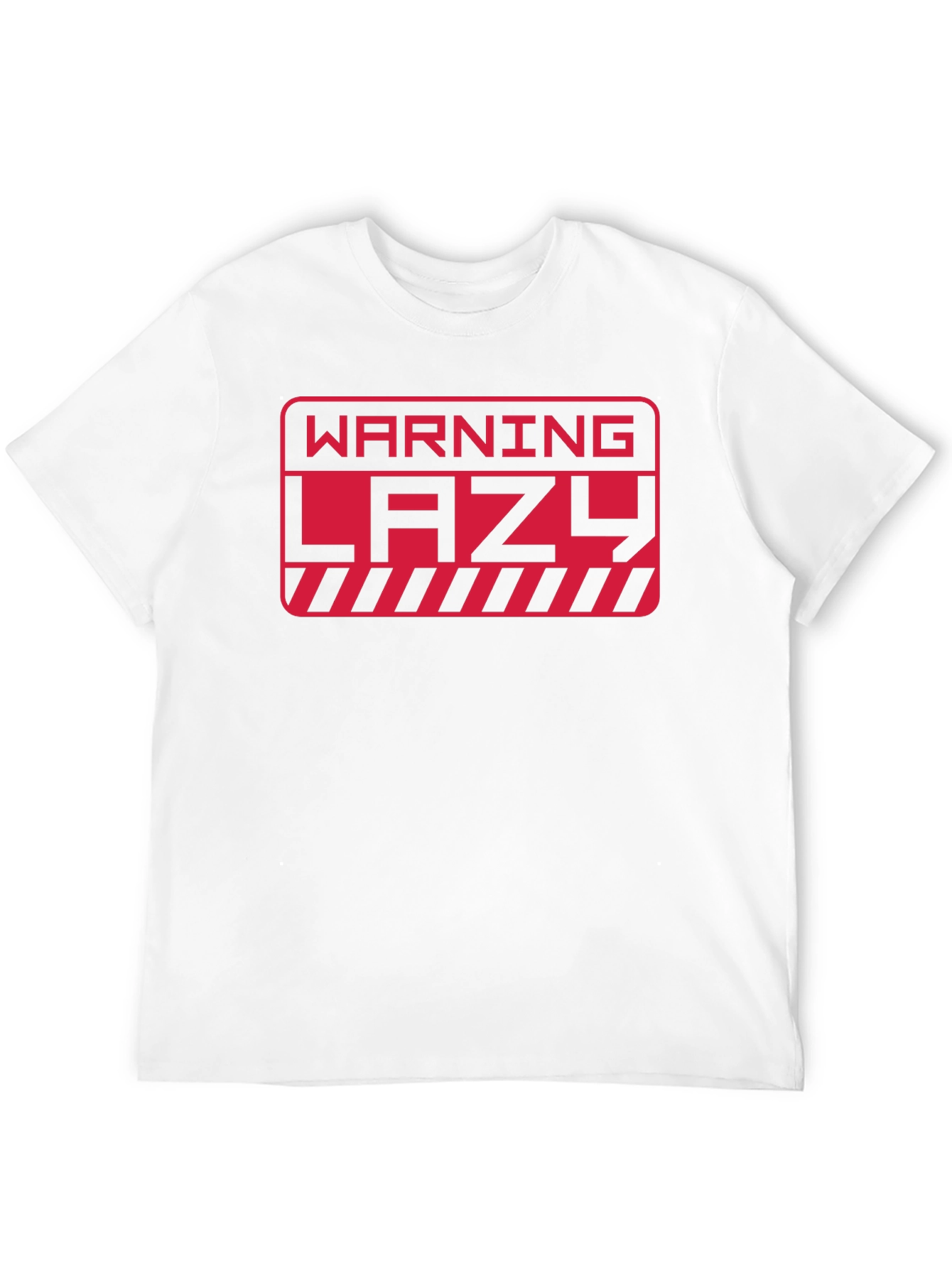 Black Warning Lazy Graphic Print Crew Neck T-Shirt view 12