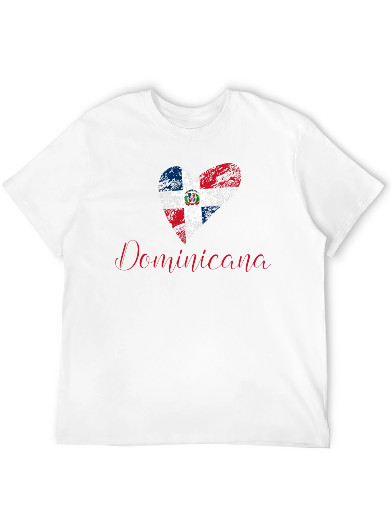 Black Dominicana Heart Flag T-Shirt - Patriotic Pride view 12