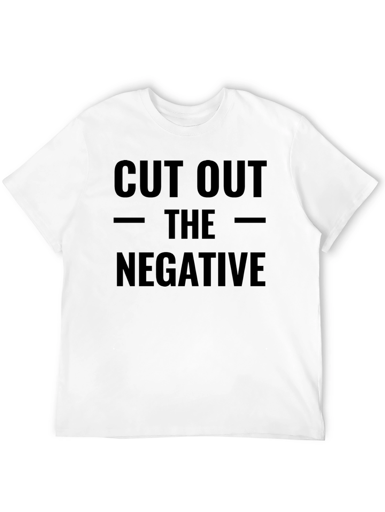 Black Cut Out The Negative Graphic Tee - Motivational T-Shirt view 12