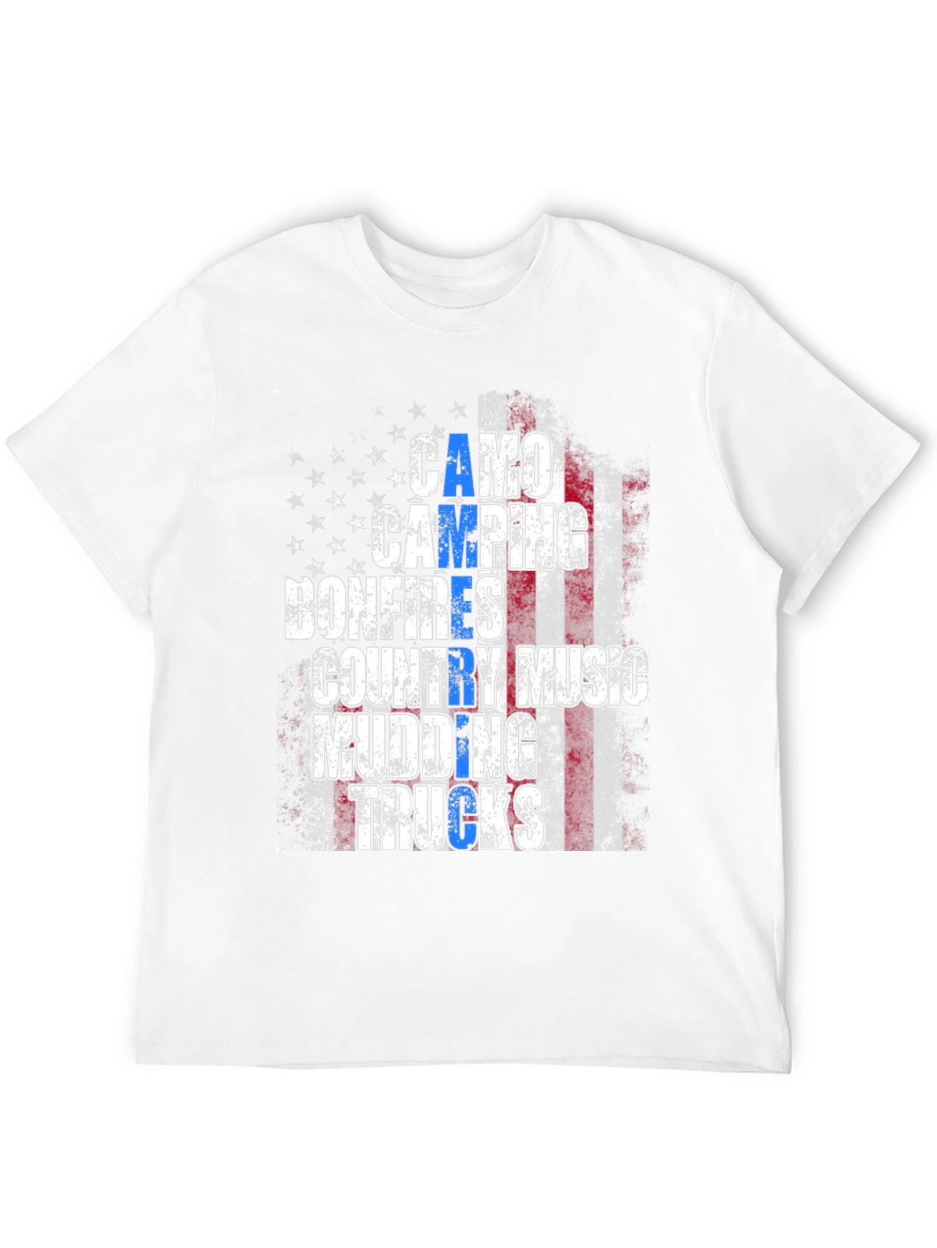 Camo Camping Bonfires Graphic Tee - 12