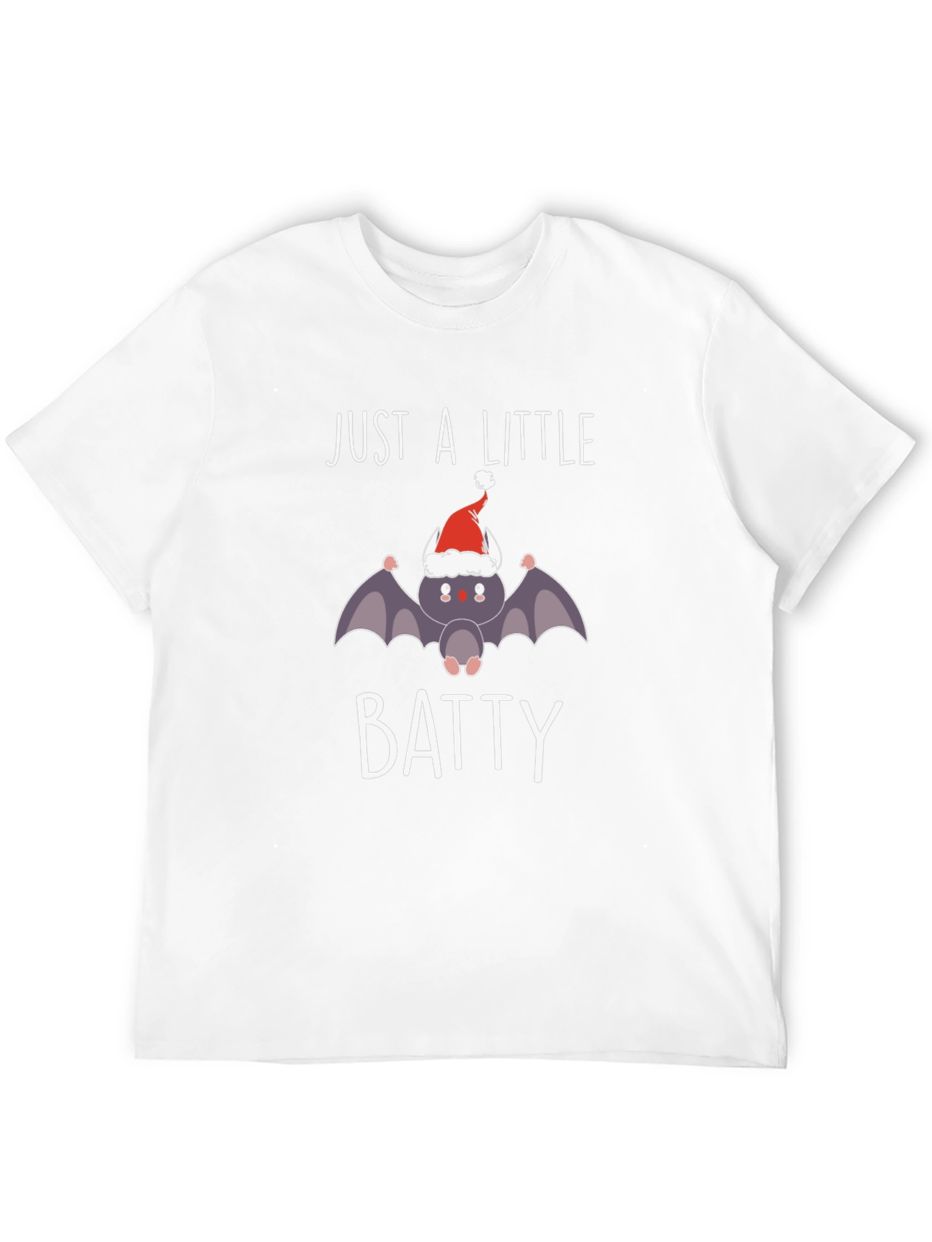 Black Just a Little Batty Christmas T-Shirt view 12
