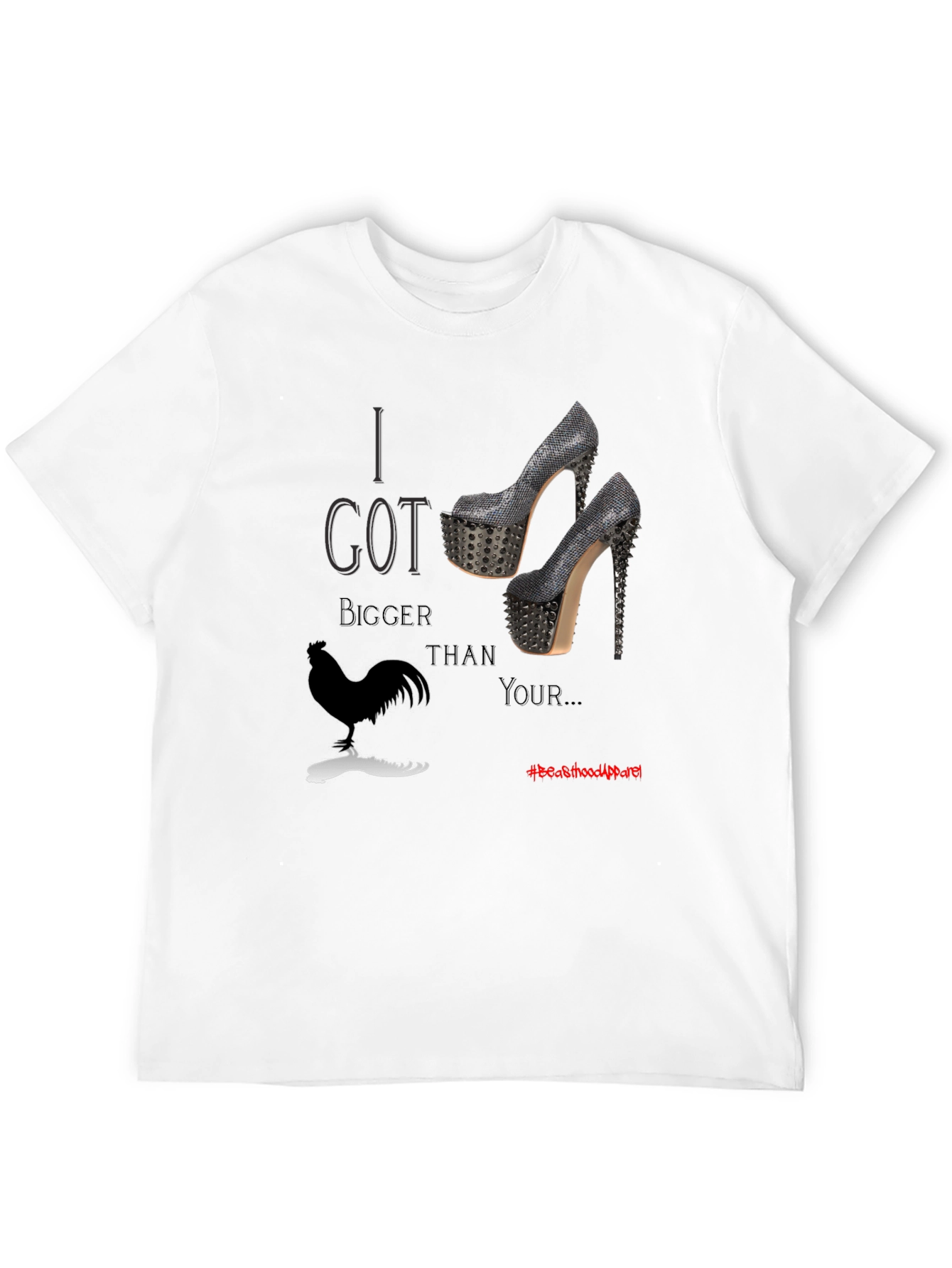 Black I Got Bigger Chicken Than Yours T-Shirt view 12