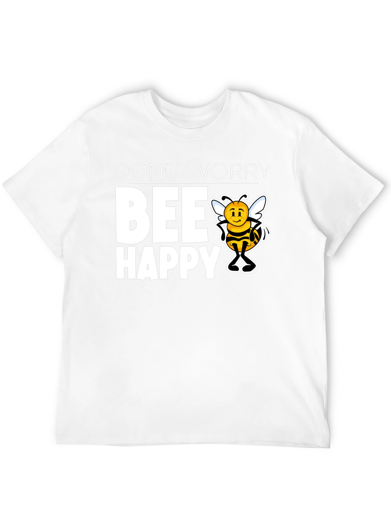 Black Don't Worry BEE Happy Graphic T-Shirt view 12