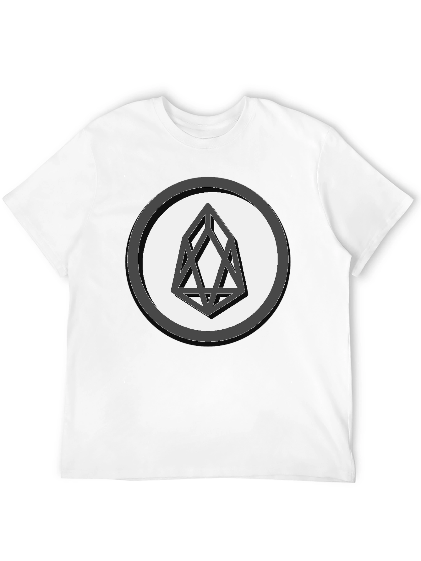 Black Geometric Graphic Print Tee - Black view 12