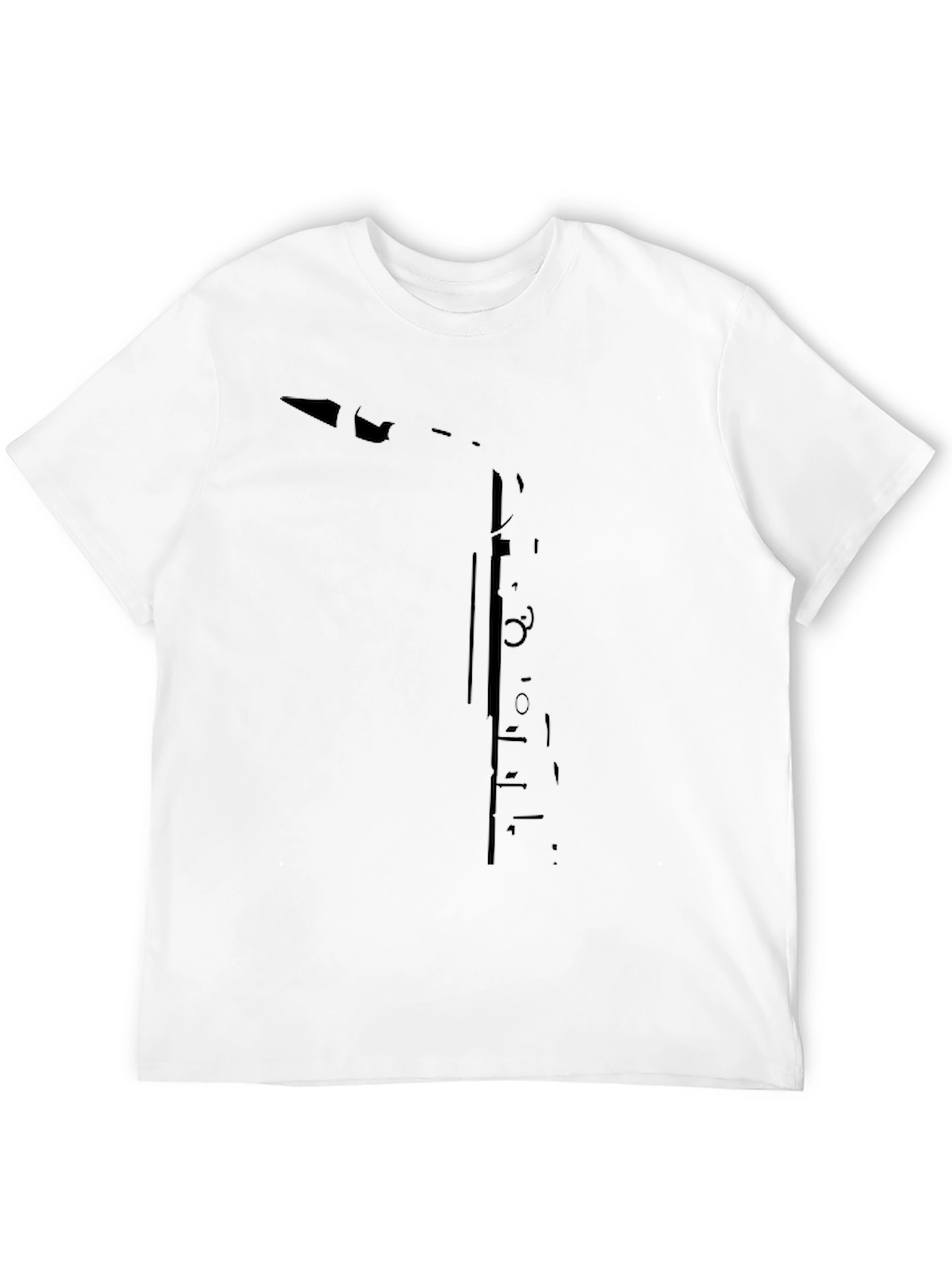 Black Saxophone Graphic Tee - Black Cotton T-Shirt view 12