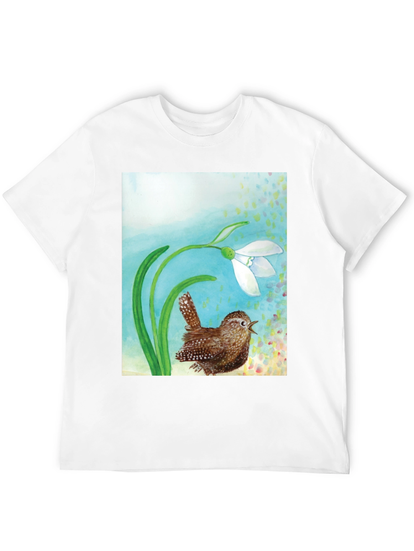 Black Snowdrop and Wren T-Shirt view 12