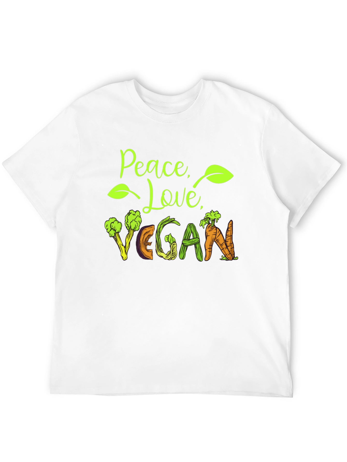 Black Peace Love Vegan Graphic Tee view 12