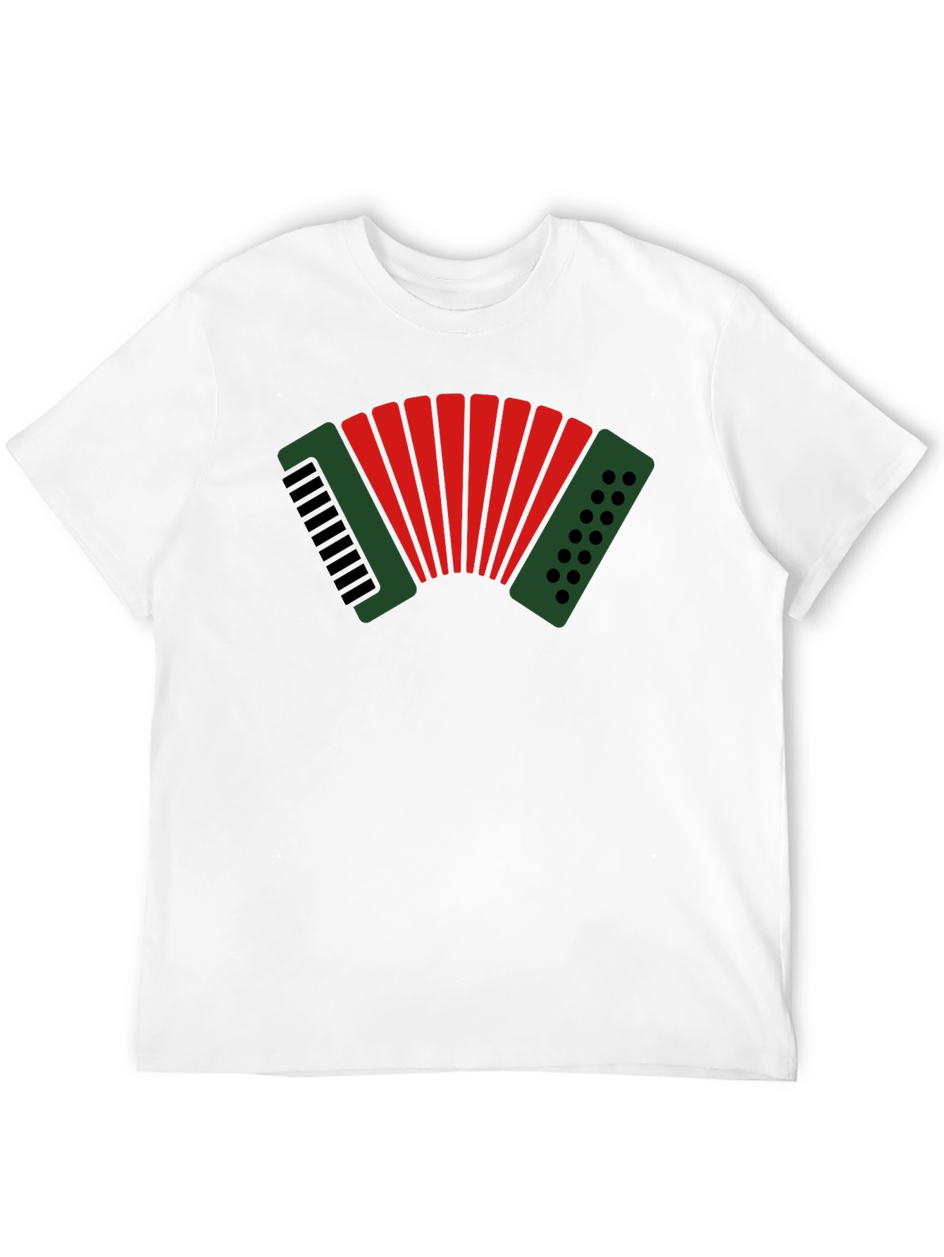 Black Accordion Graphic Tee - Music Lover's T-Shirt view 12
