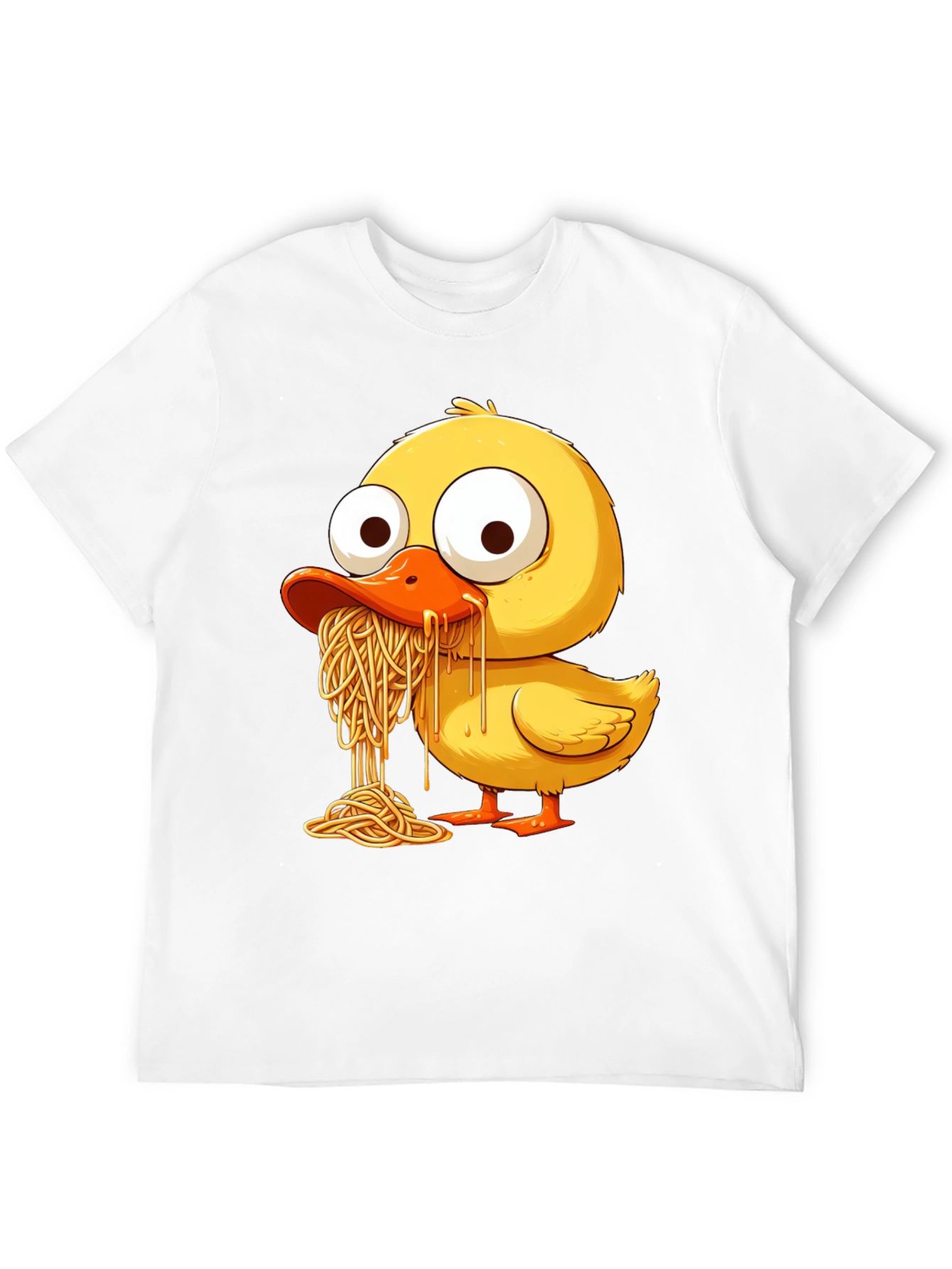 Black Duck Eating Spaghetti Graphic Tee view 12