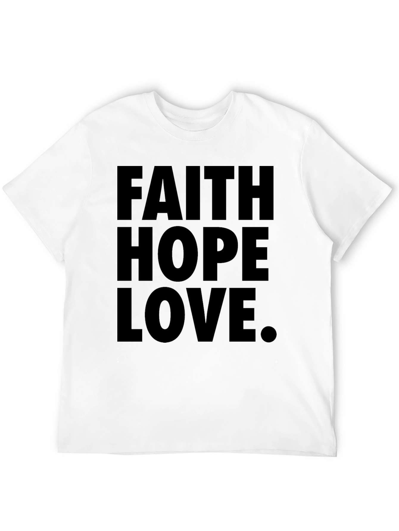 Black Faith Hope Love Black Graphic T-Shirt view 12