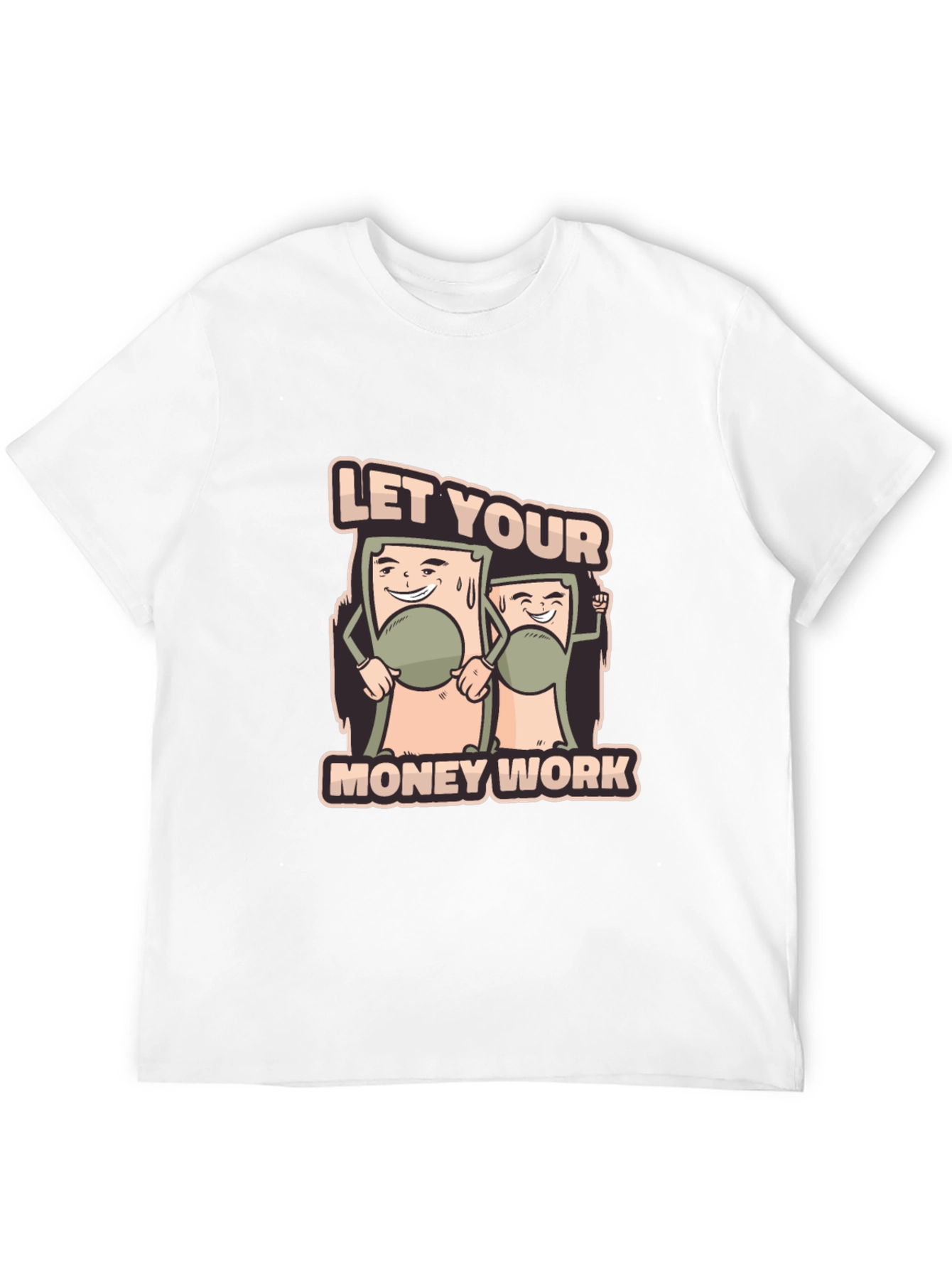 Black Let Your Money Work Graphic Tee view 12