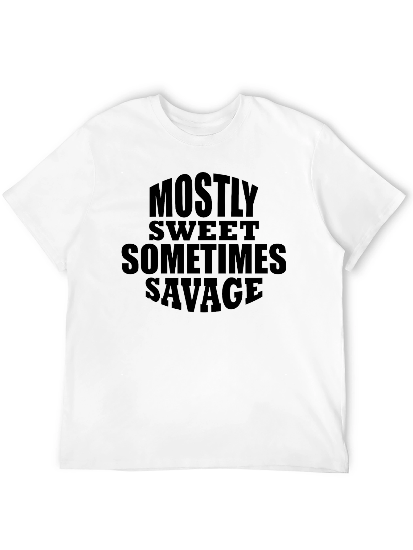 Mostly Sweet Sometimes Savage Black Graphic Tee - 12