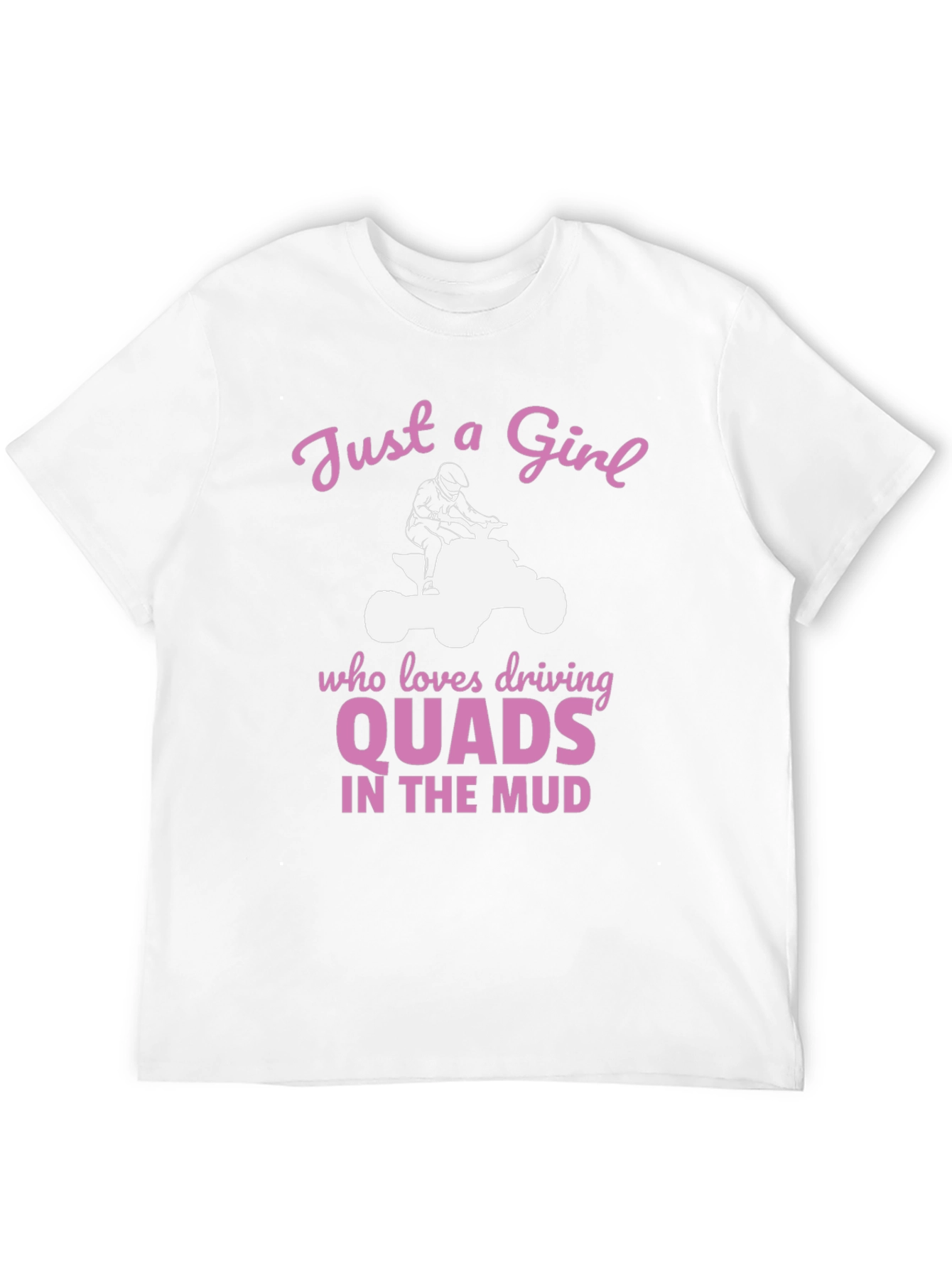 Black Just a Girl Who Loves Driving Quads in the Mud T-Shirt view 12