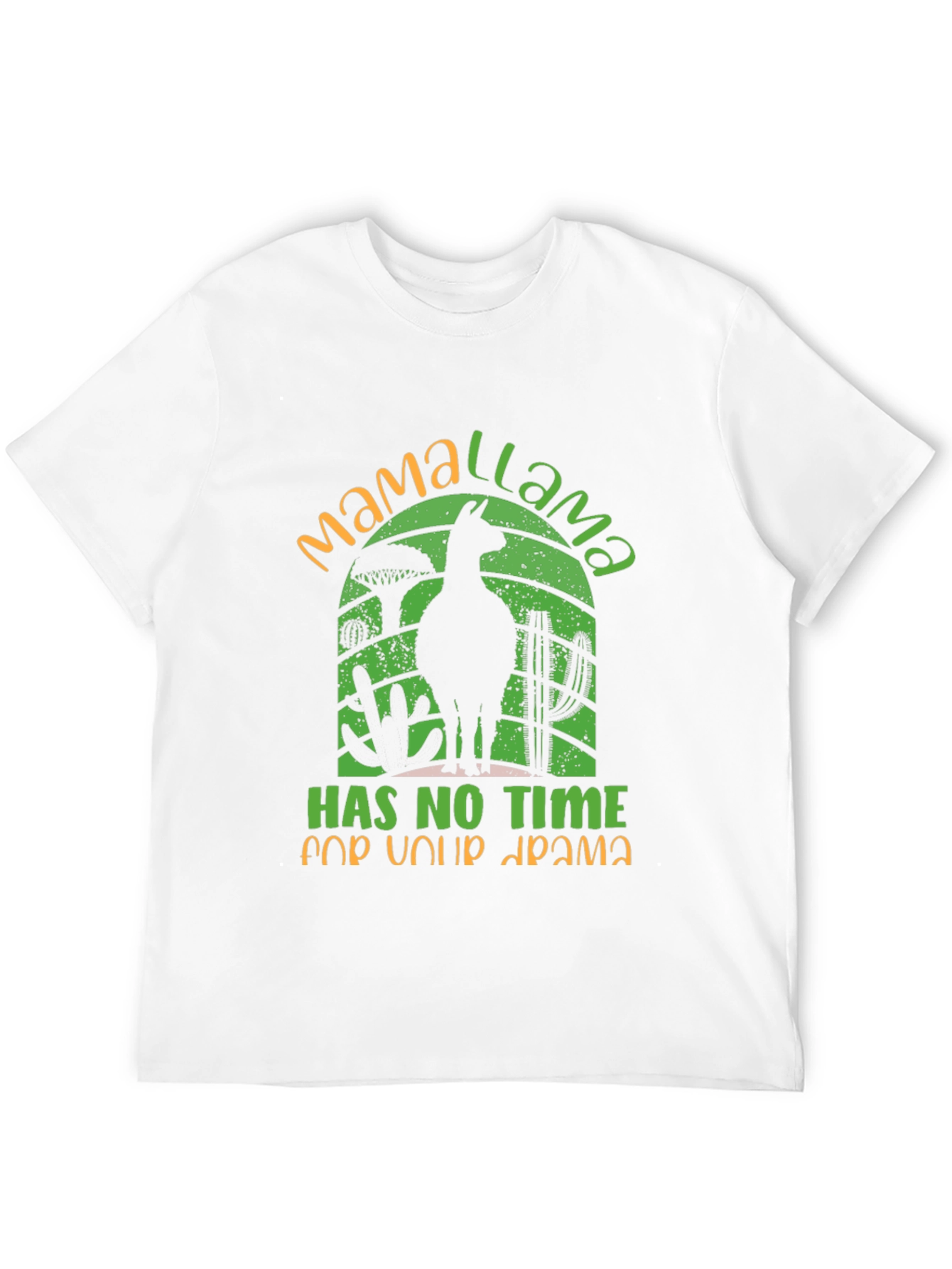 Black Mama Llama Graphic Tee - No Drama T-Shirt view 12