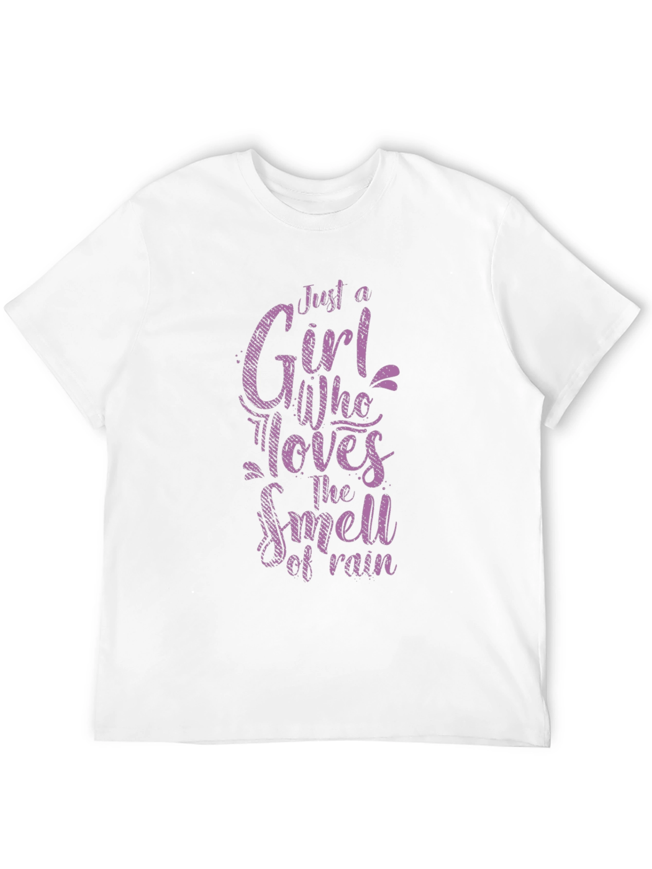 Black Just a Girl Who Loves The Smell of Rain Black T-Shirt view 12