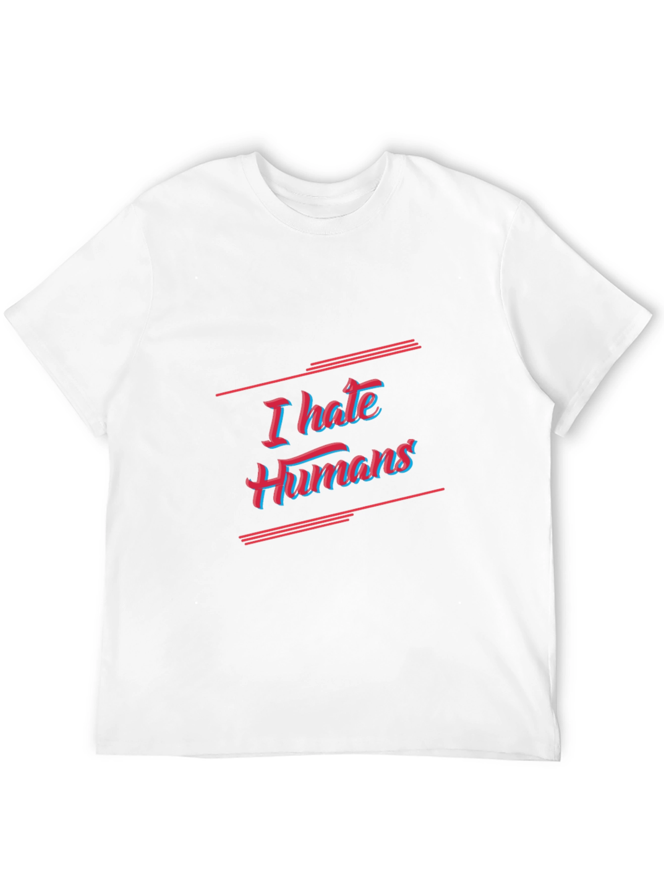 Black I Hate Humans Graphic Tee - Black Cotton T-Shirt view 12