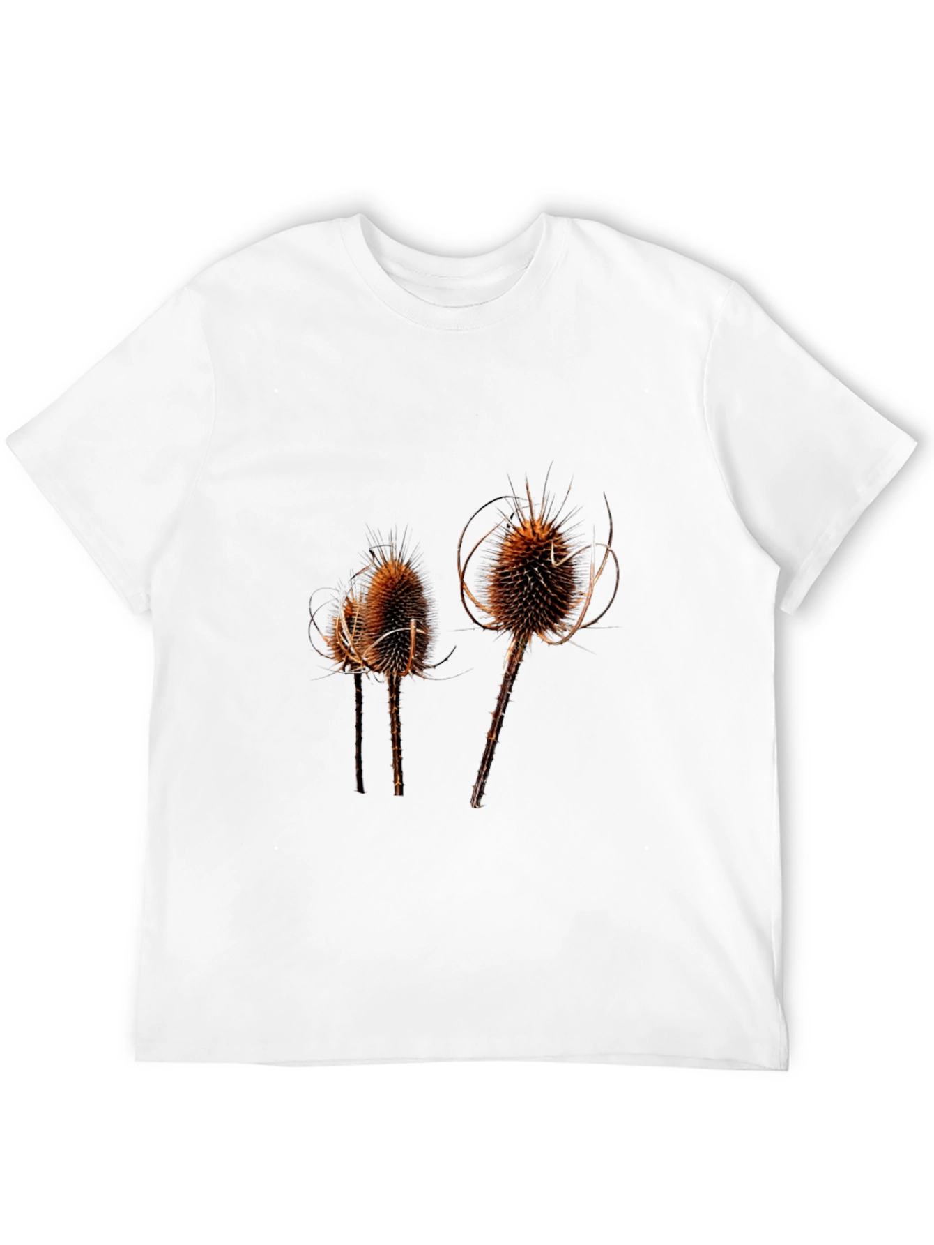 Black Thistle Print Black T-Shirt for Men view 12