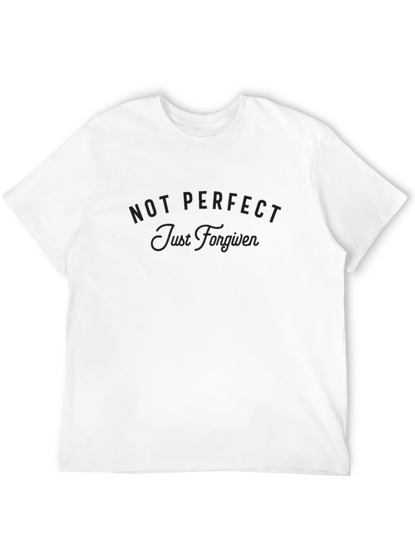 Black Not Perfect Just Forgiven Black T-Shirt view 12