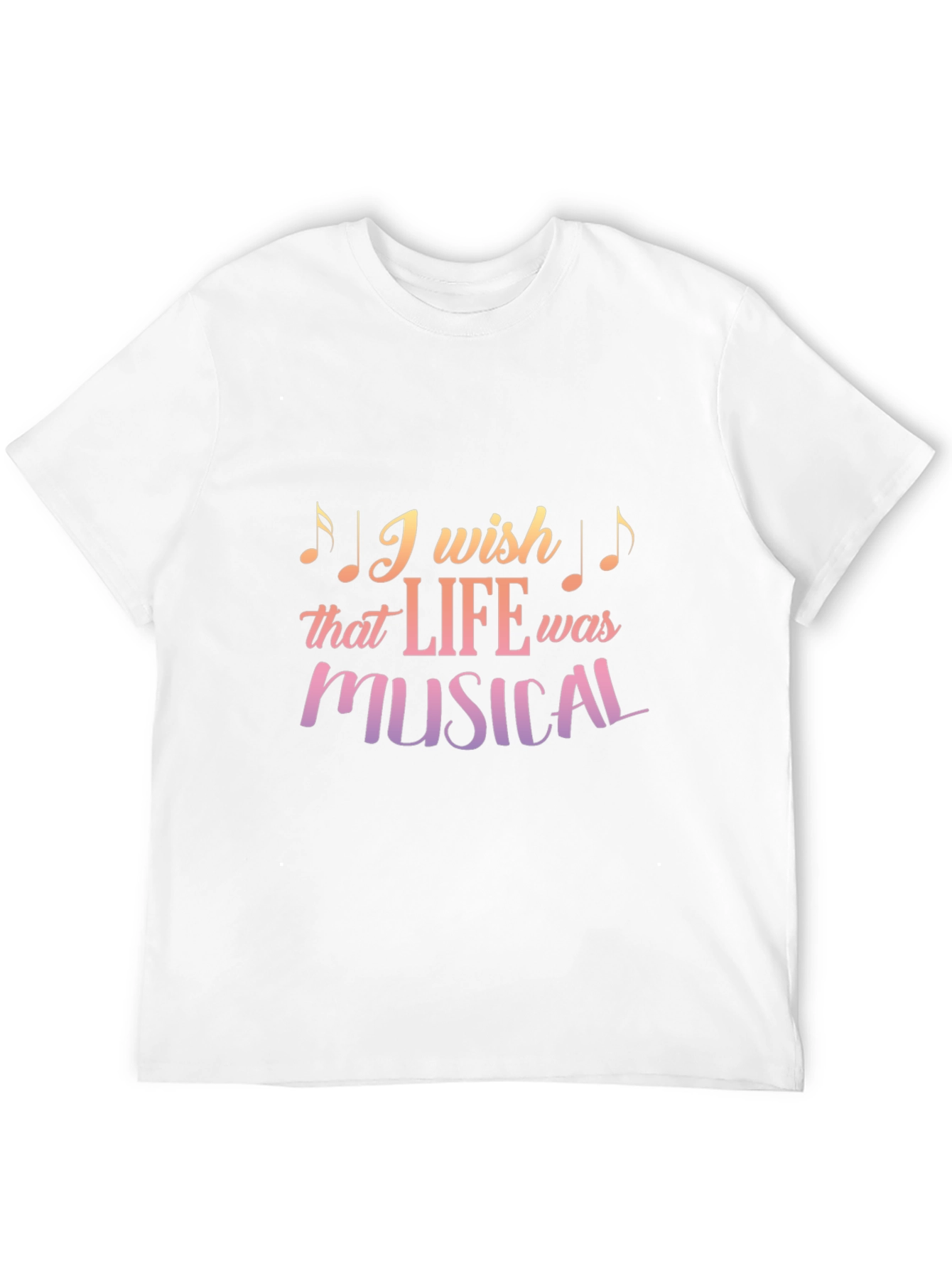 Black I Wish Life Was Musical Graphic T-Shirt view 12