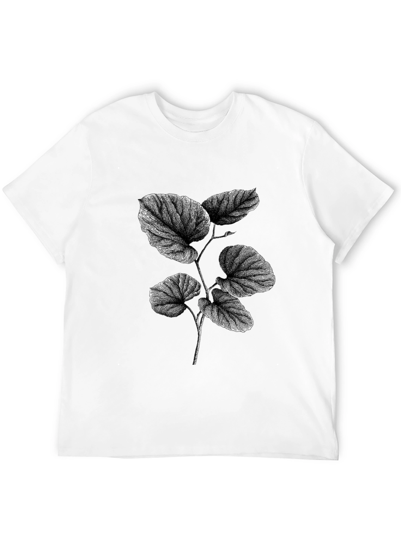 Black Botanical Print Black T-Shirt view 12