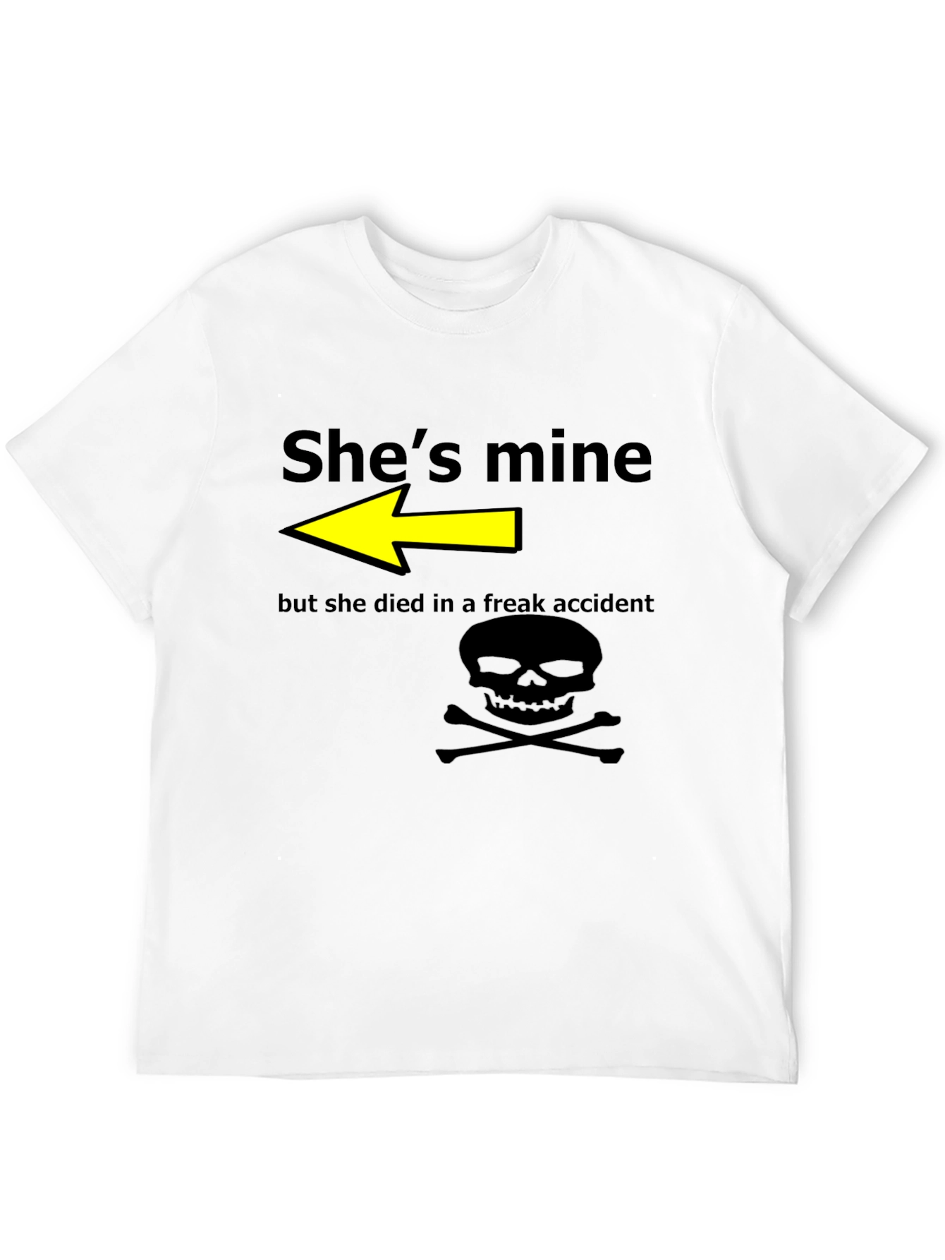 Black Humorous "She's Mine" Graphic T-Shirt view 12