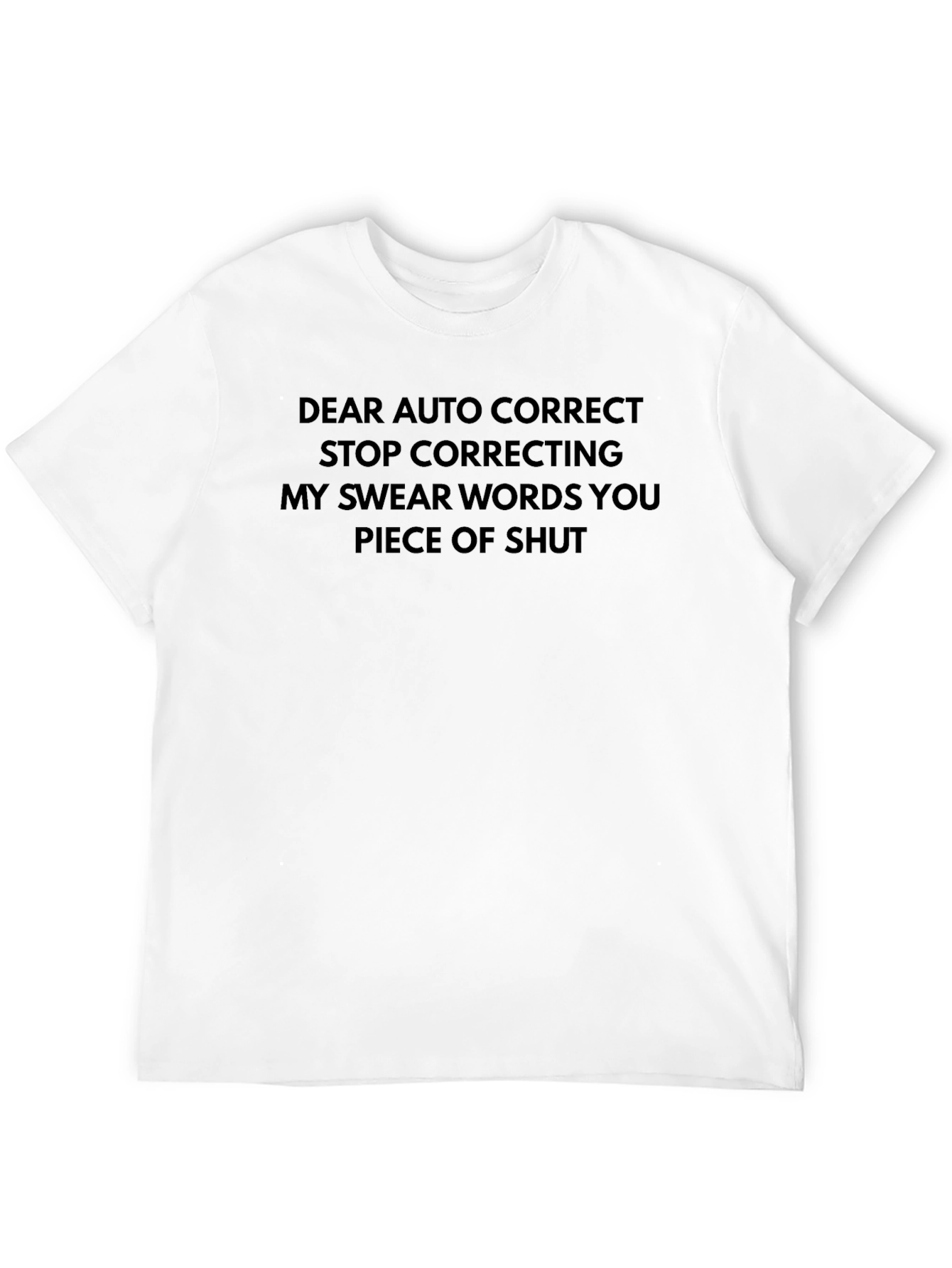 Black Sarcastic Auto Correct T-Shirt view 12