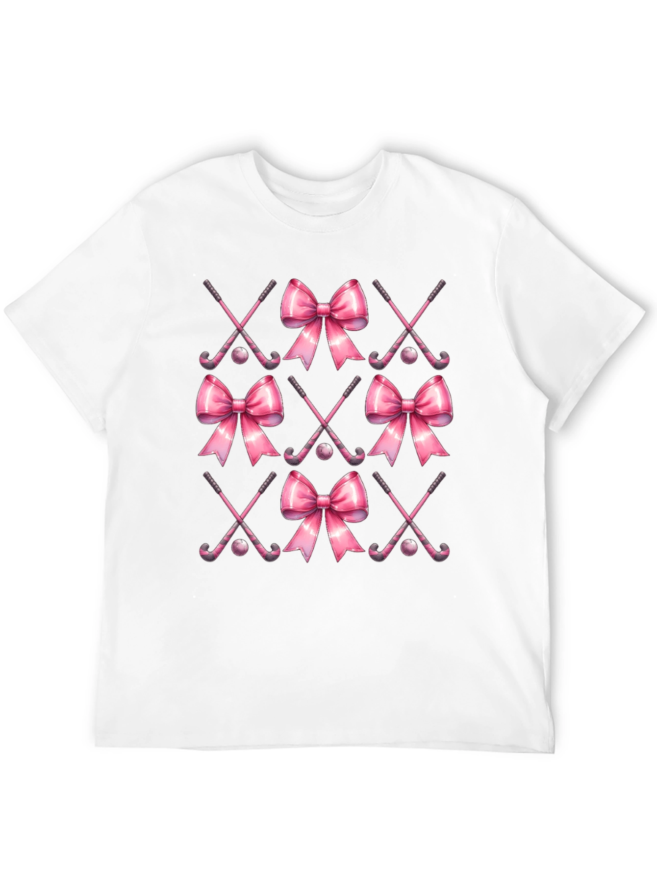 Black Pink Hockey Bow T-Shirt view 12