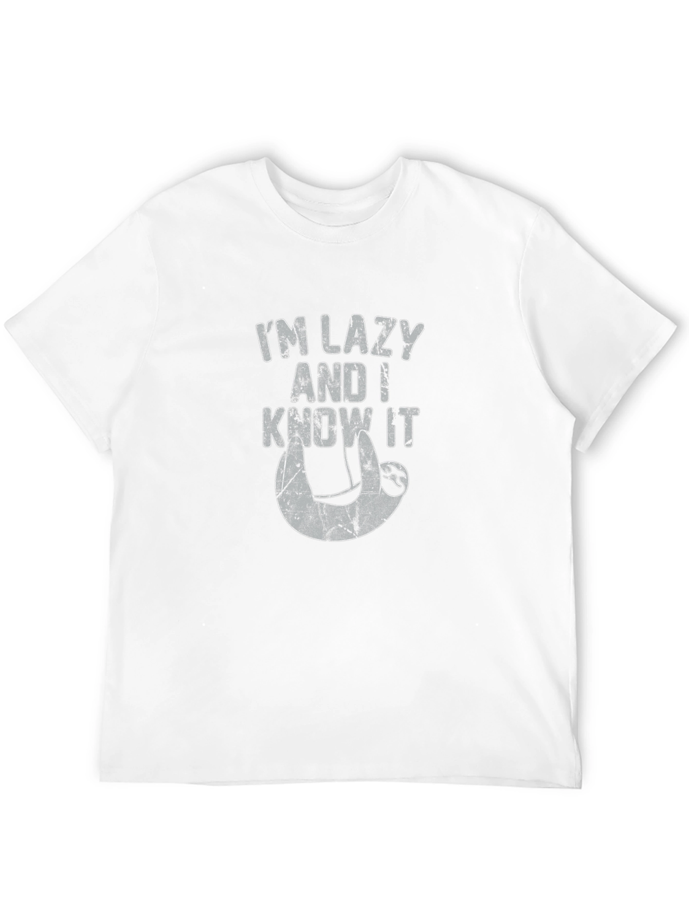 Black I'm Lazy and I Know It Sloth Graphic T-Shirt view 12