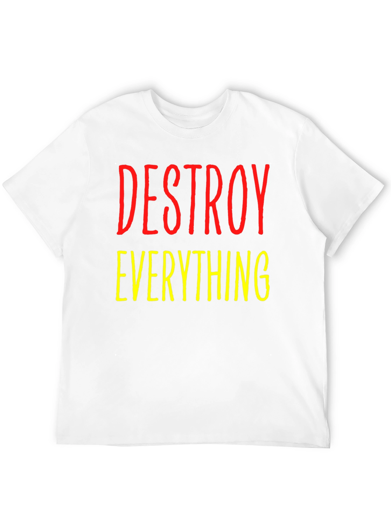 Black Destroy Everything Graphic Tee - Bold Statement Shirt view 12