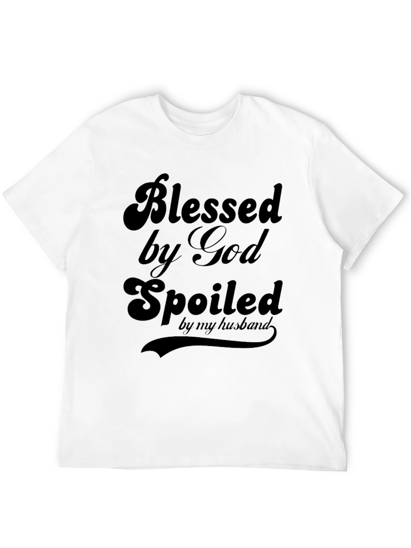 Black Blessed by God, Spoiled by Husband T-Shirt view 12