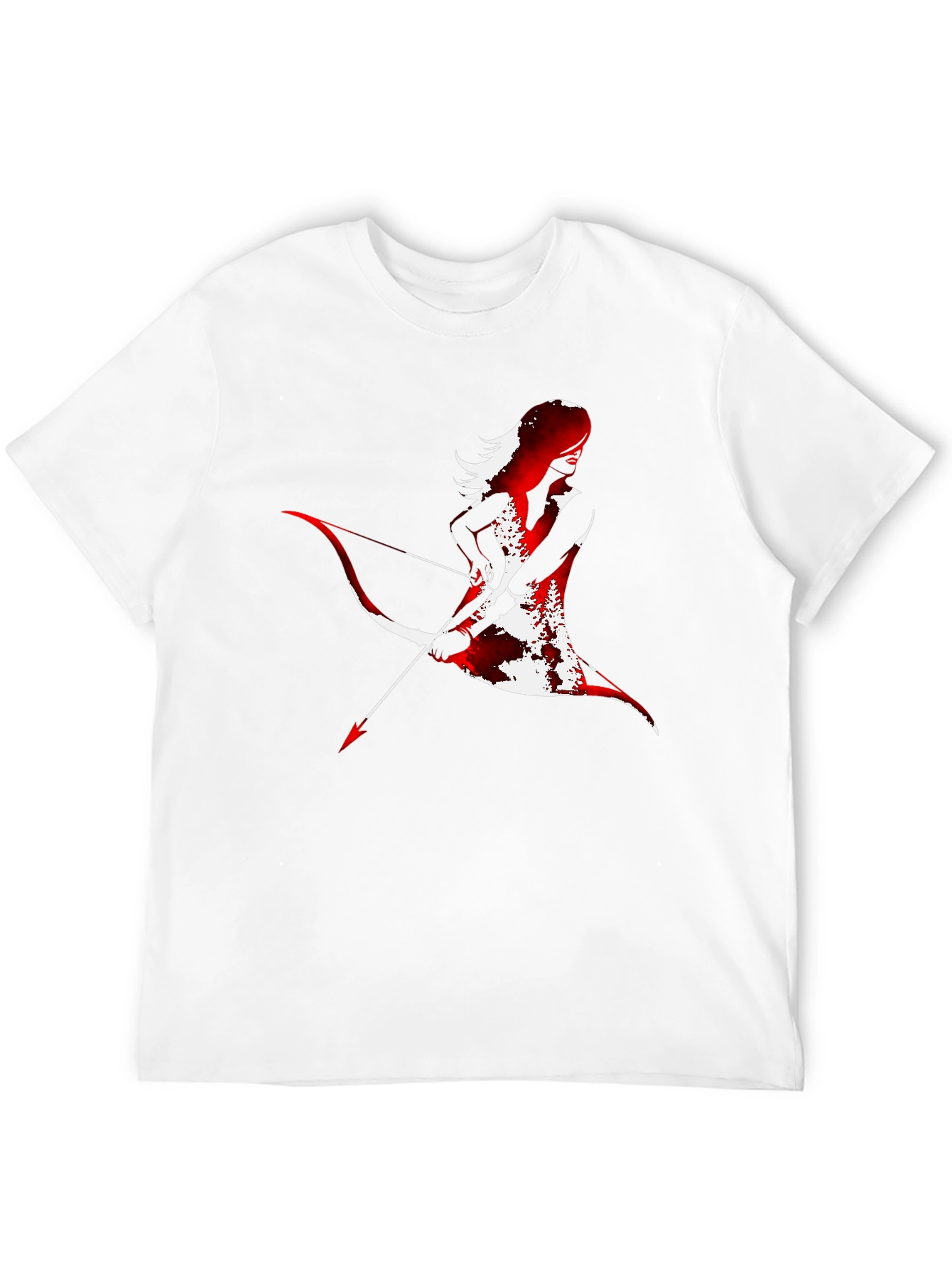 Black Archer Silhouette Graphic Tee - Black Cotton Blend view 12