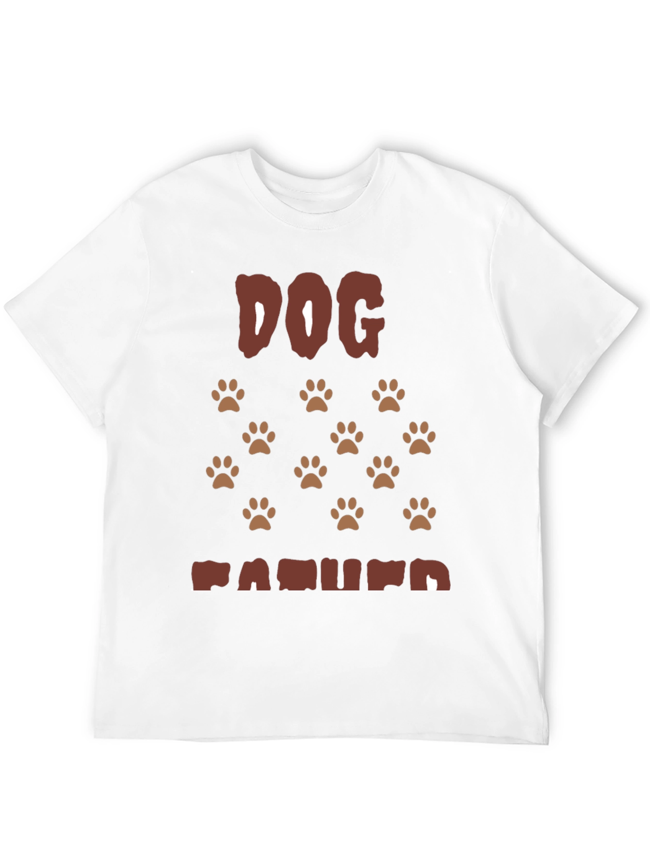 Black Dog Paw Print T-Shirt - Casual Crew Neck Tee view 12