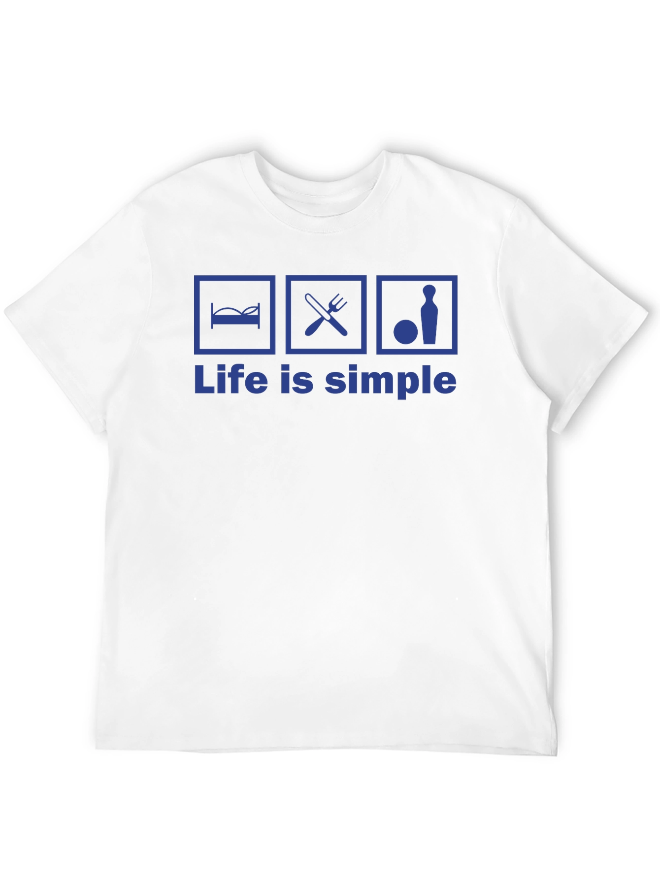 Black Life is Simple T-Shirt - Eat, Sleep, Bowl Graphic Tee view 12